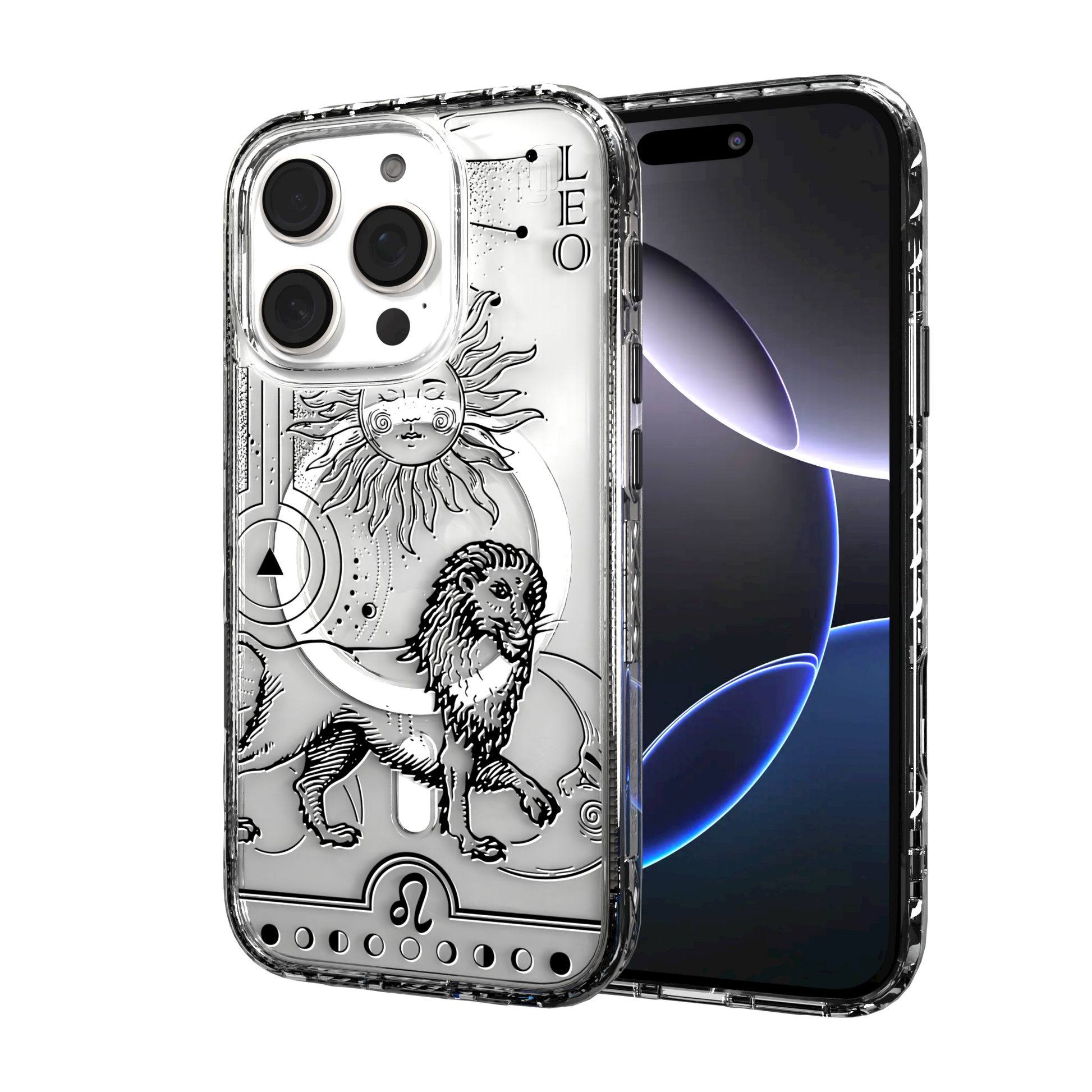 iPhone 16 Series | MagSafe | Zodiac Collection | Leo Leo Black / iPhone 16 Pro / Clear