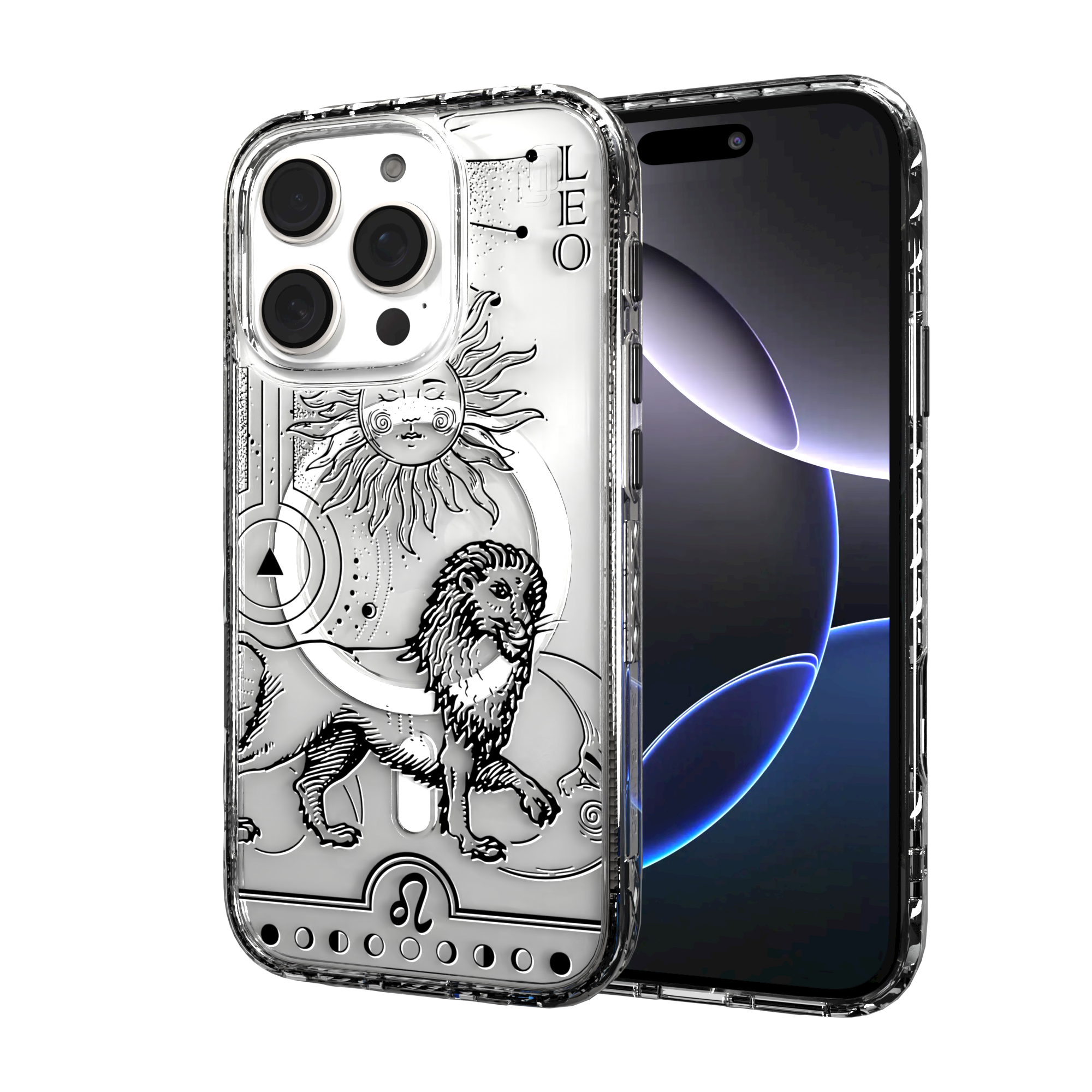 iPhone 16 Series | MagSafe | Zodiac Collection | Leo Leo Black / iPhone 16 Pro / Clear