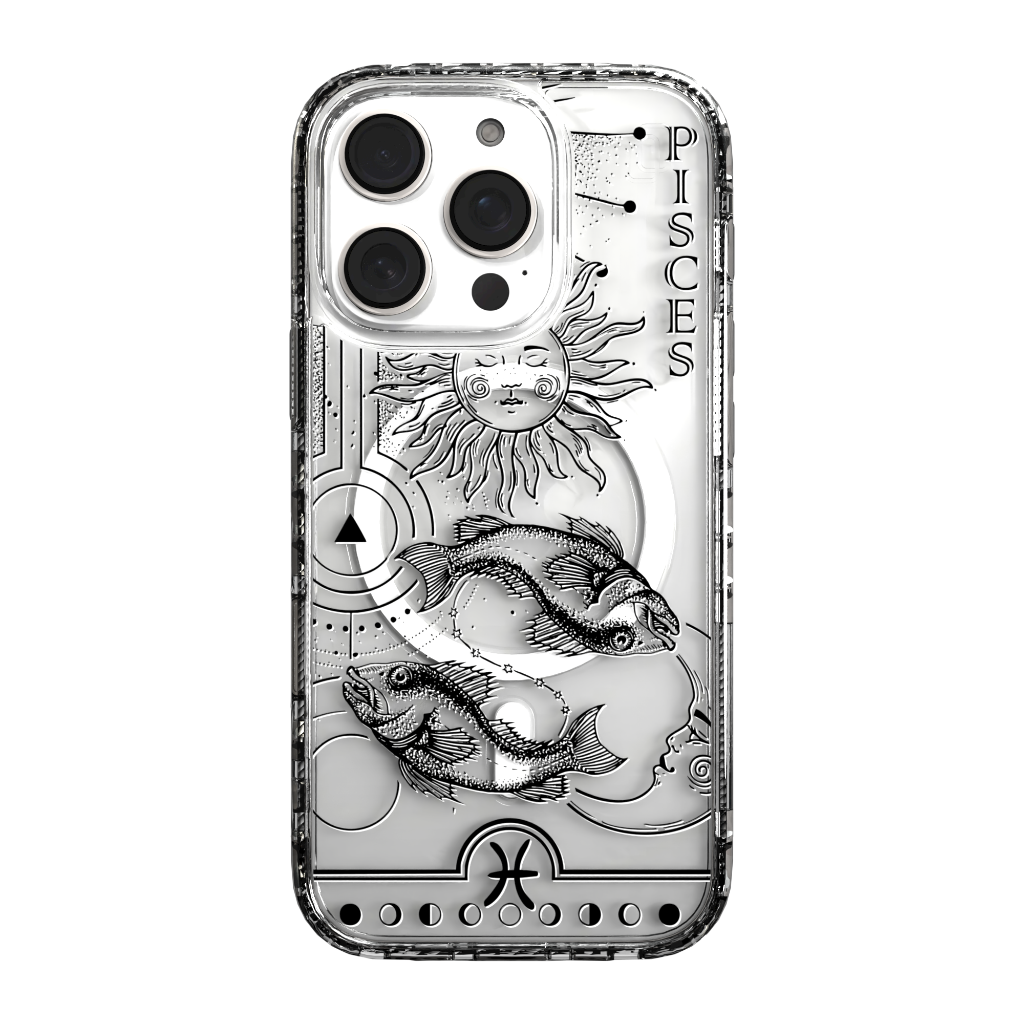 iPhone 16 Series | MagSafe | Zodiac Collection | Pisces Pisces Black / iPhone 16 Pro / Clear
