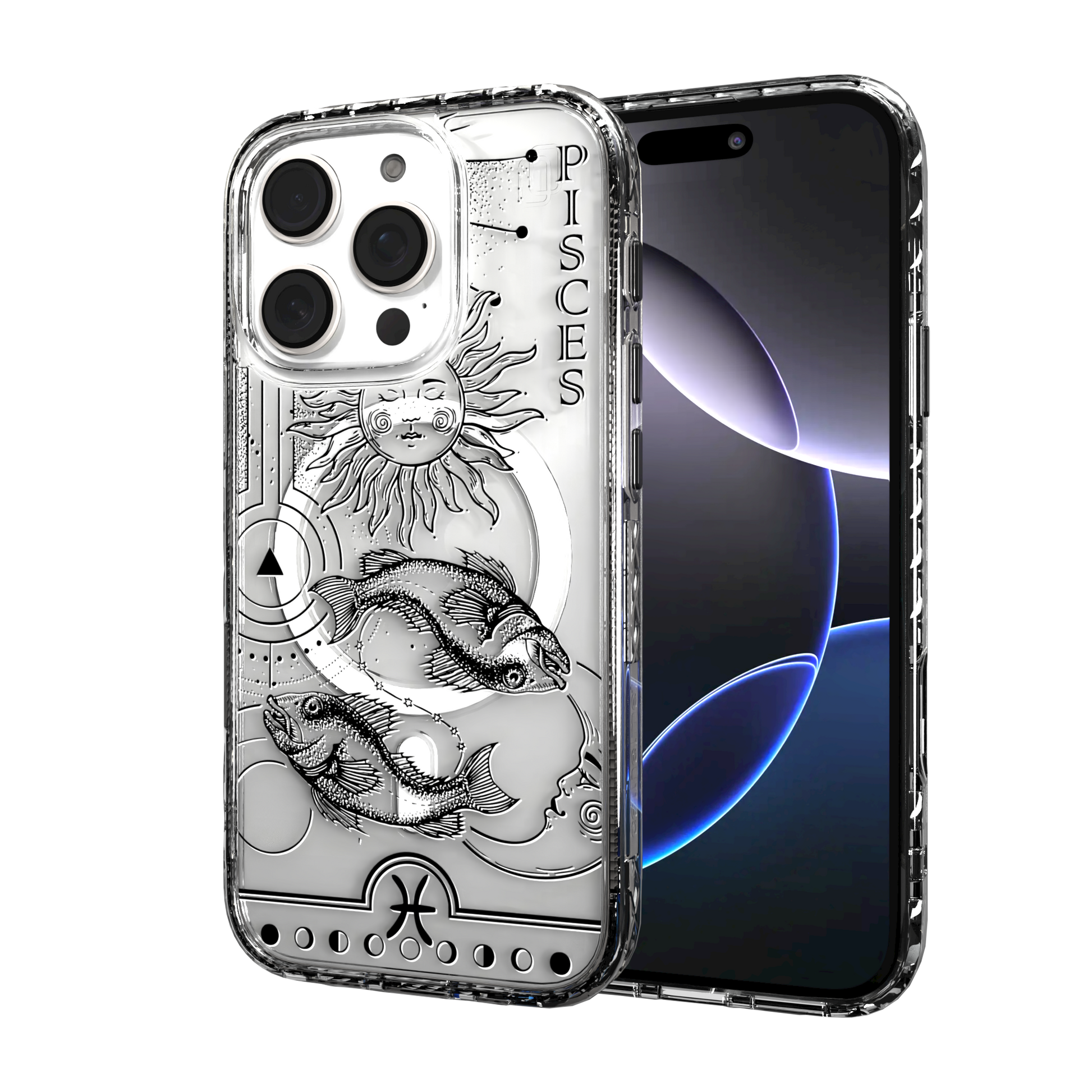 iPhone 16 Series | MagSafe | Zodiac Collection | Pisces Pisces Black / iPhone 16 Pro / Clear