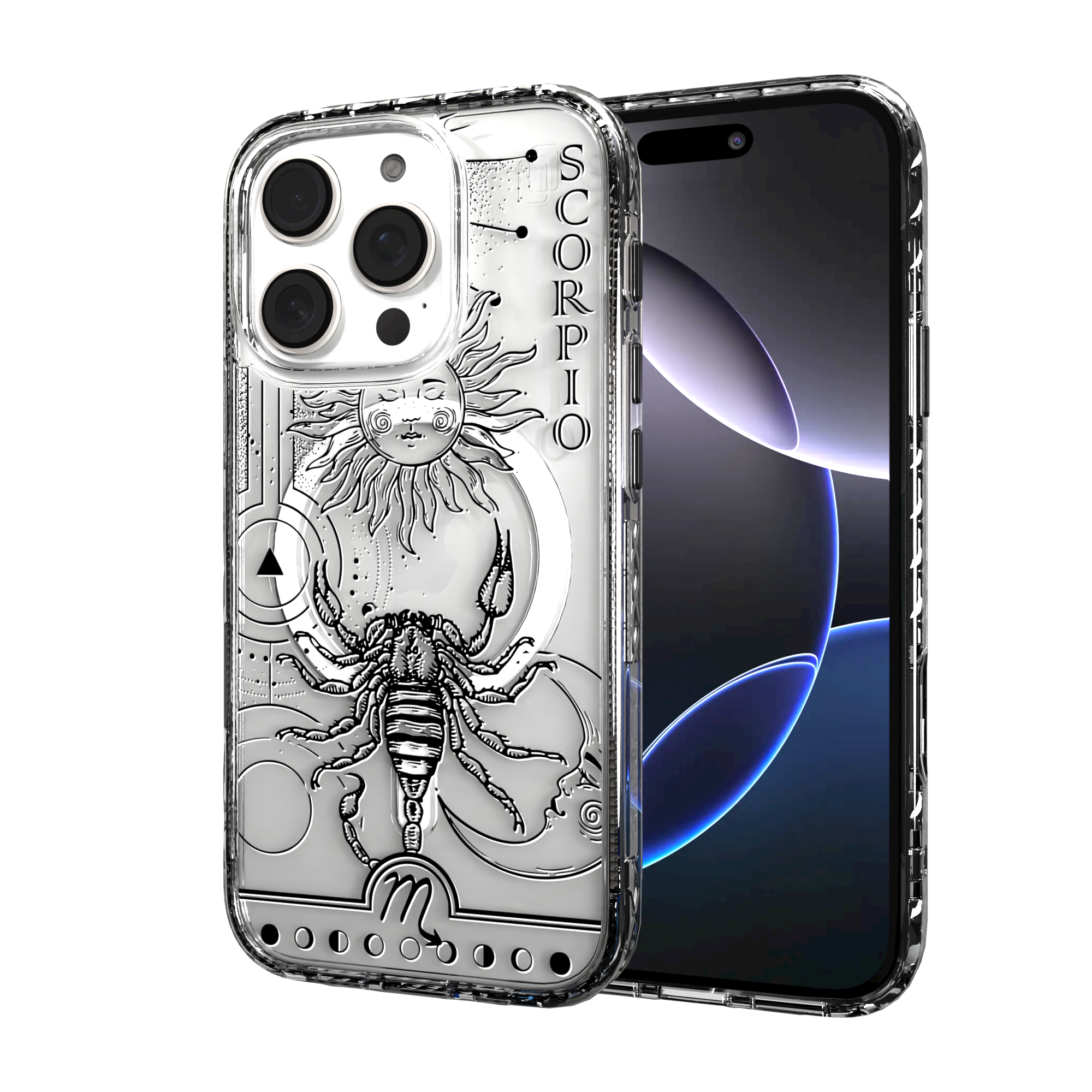 iPhone 16 Series | MagSafe | Zodiac Collection | Scorpio Scorpio Black / iPhone 16 Pro / Clear