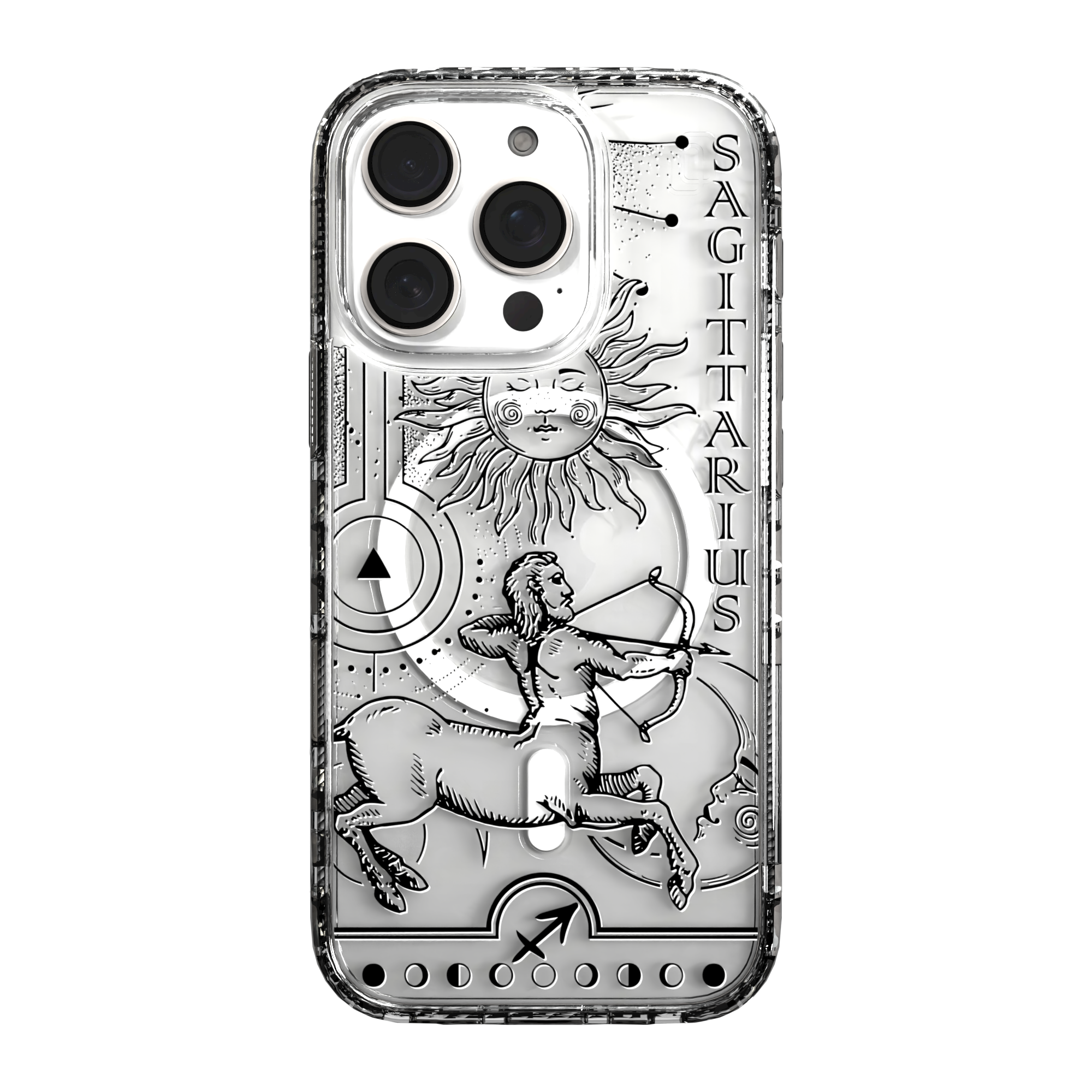 iPhone 16 Series | MagSafe | Zodiac Collection | Sagitarius Sagittarius Black / iPhone 16 Pro / Clear