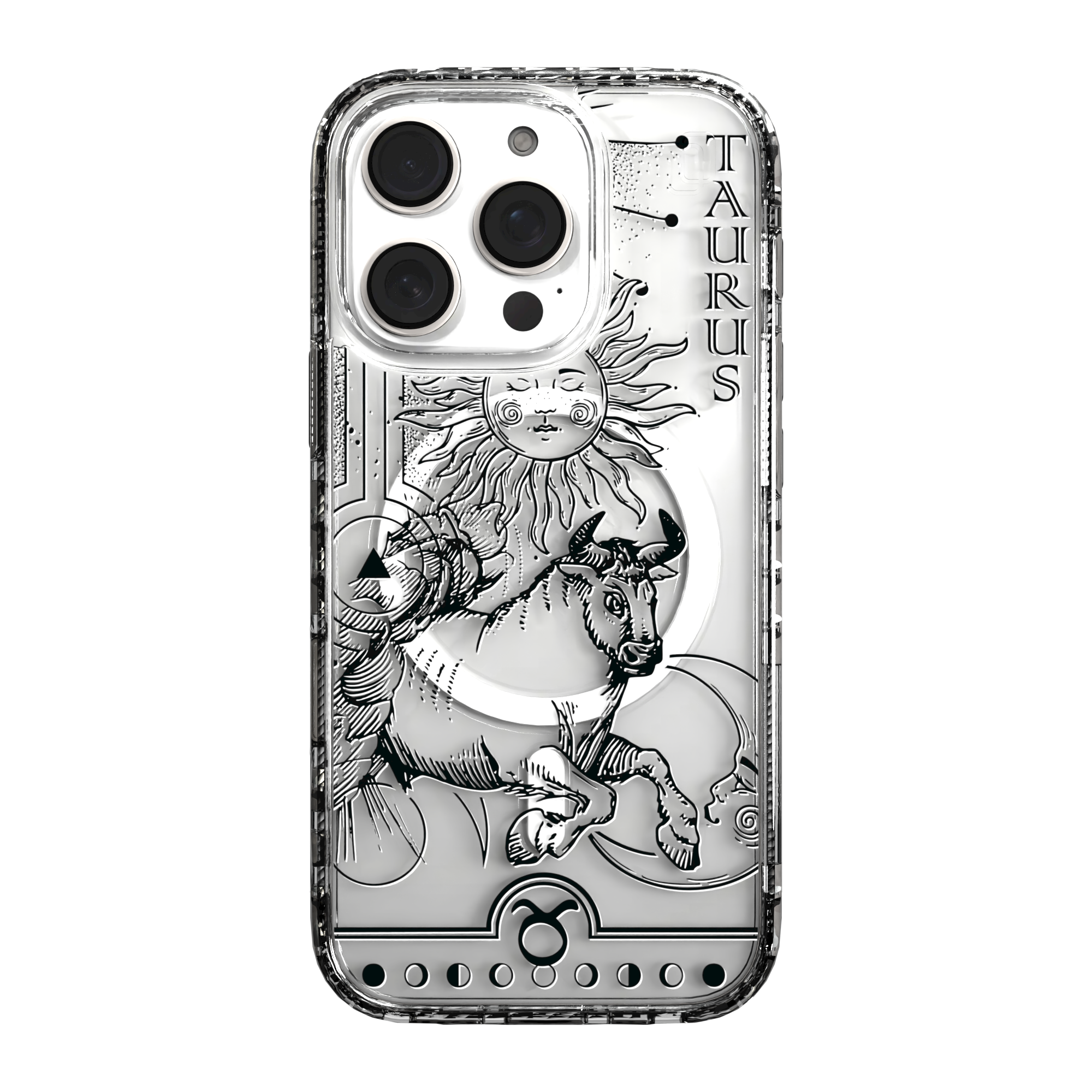iPhone 16 Series | MagSafe | Zodiac Collection | Taurus Taurus Black / iPhone 16 Pro / Clear