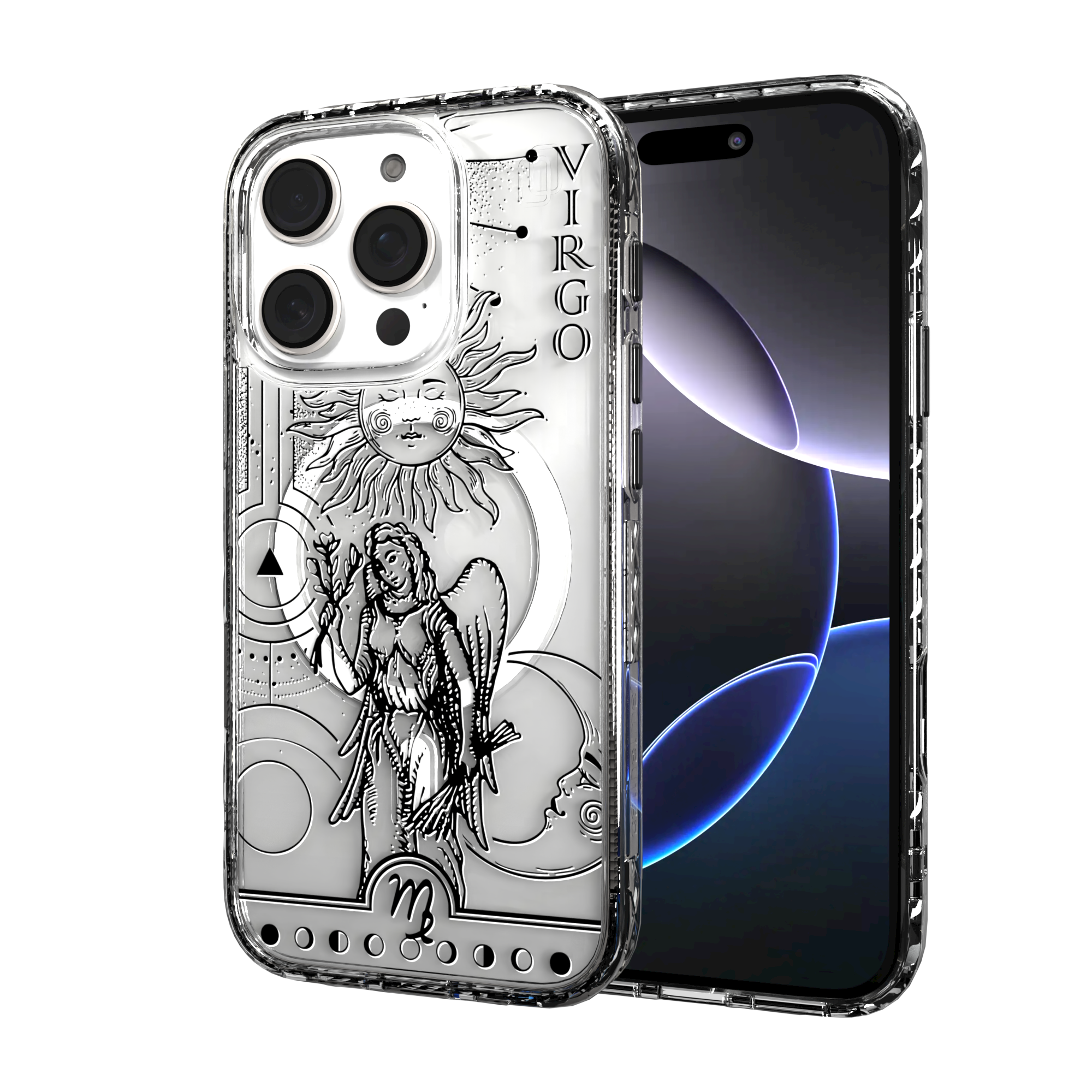 iPhone 16 Series | MagSafe | Zodiac Collection | Virgo Virgo Black / iPhone 16 Pro / Clear