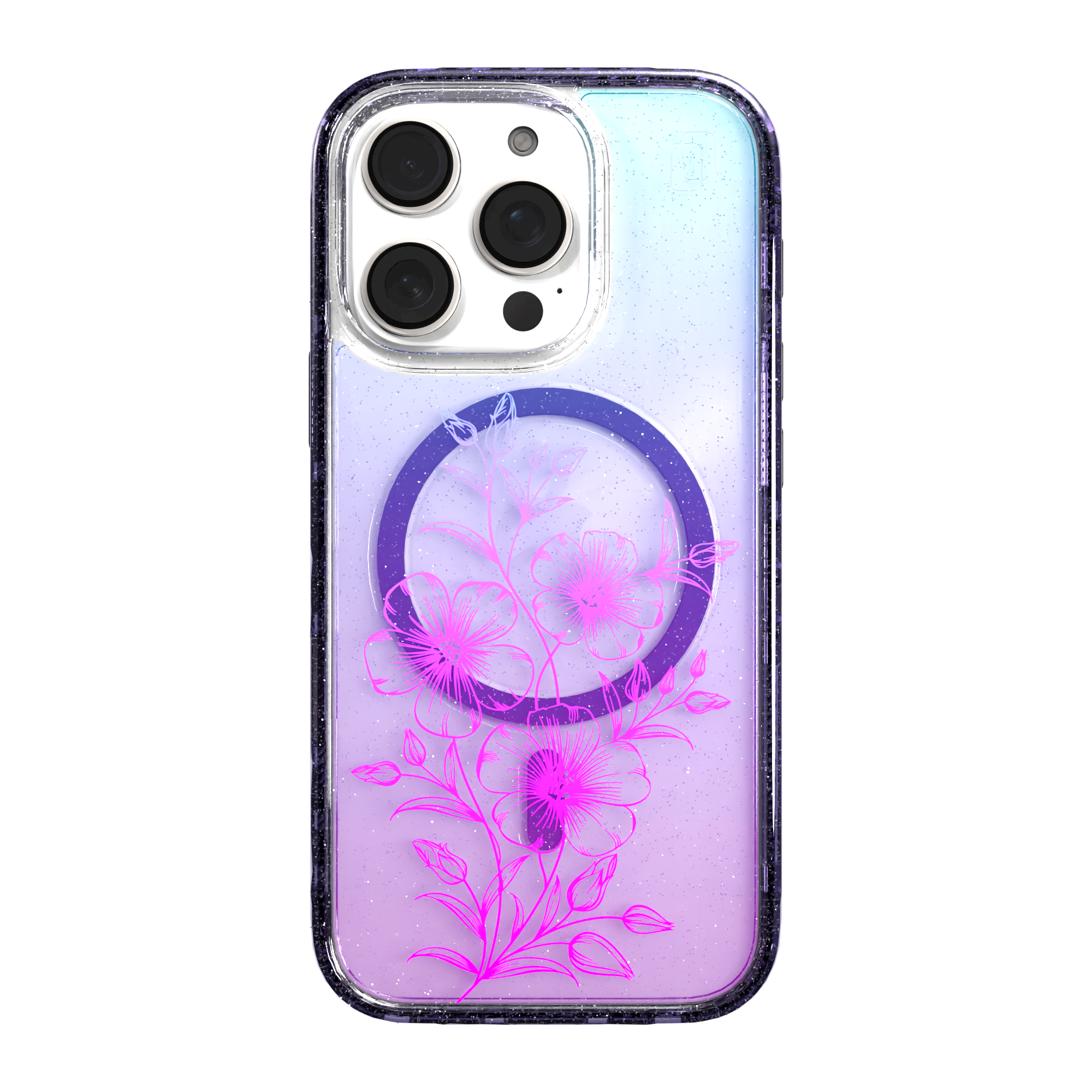 iPhone 16 Series | MagSafe | Ombre Bouquet Case Collection | Lilac Purple Haze