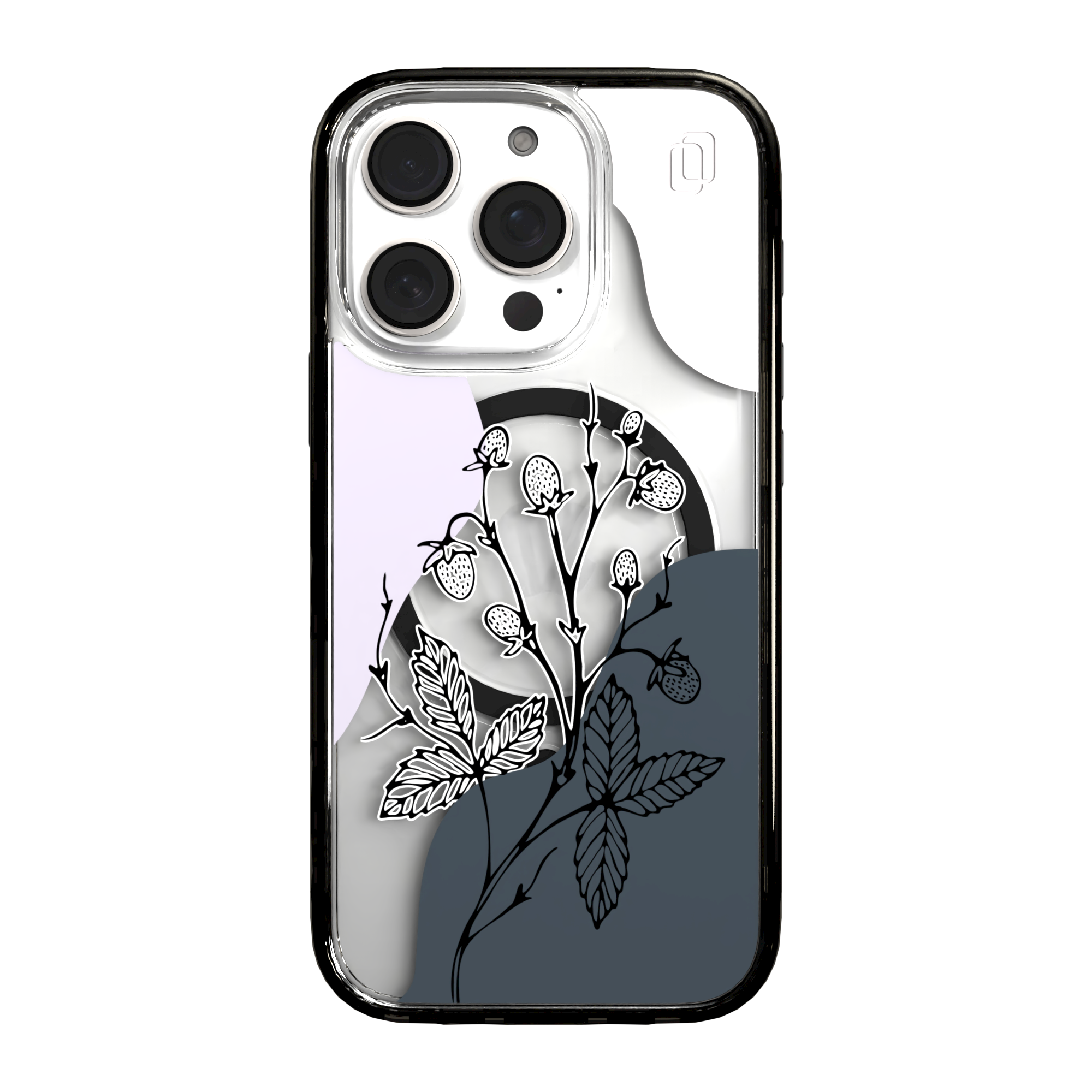 iPhone 16 Series | MagSafe | Botanical Fusion Abstract Case | Purple Night Skies