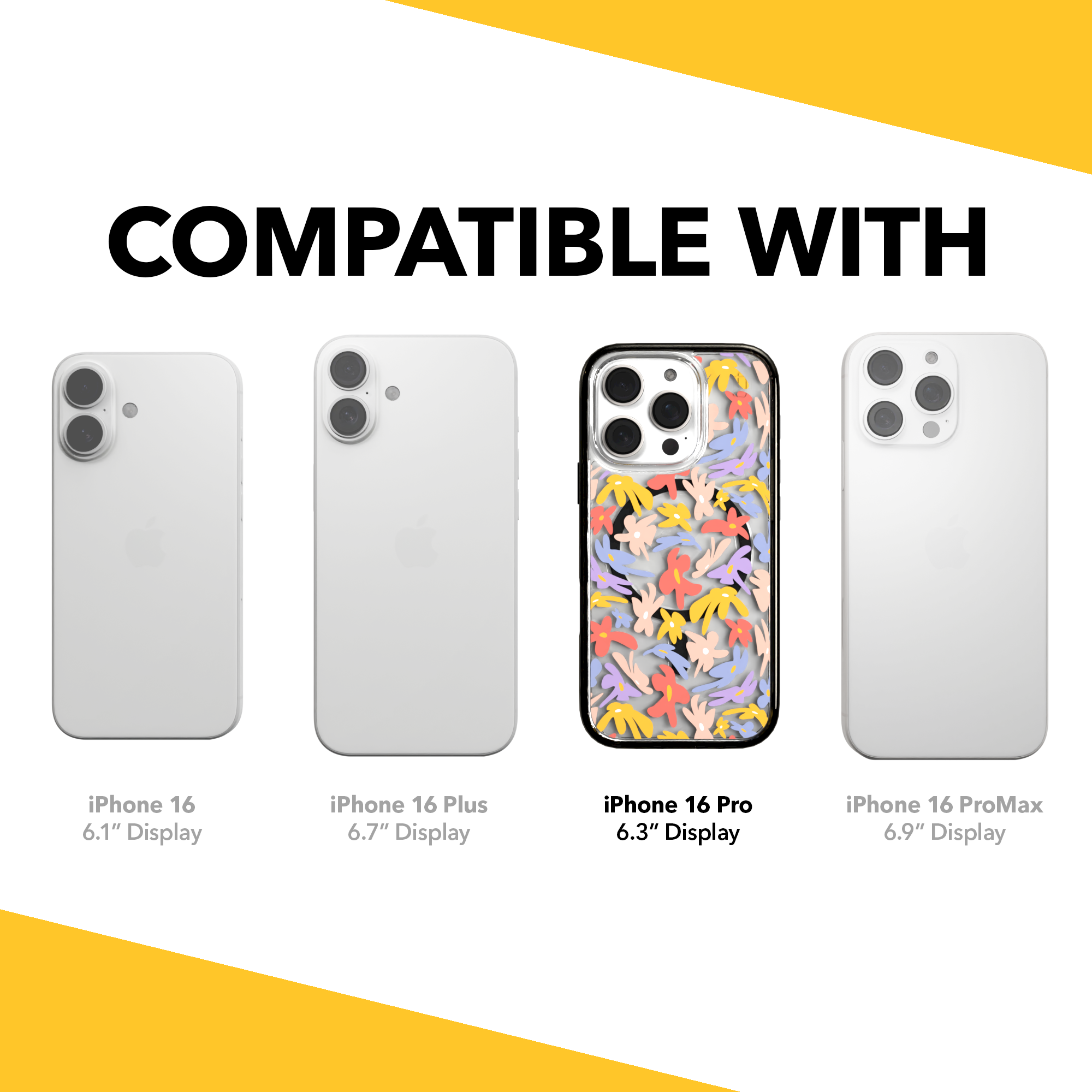 iPhone 16 Series | MagSafe | Flower Case Collection | Trippy Flower Petal Dreams Petal Dreams / iPhone 16 Pro / Black