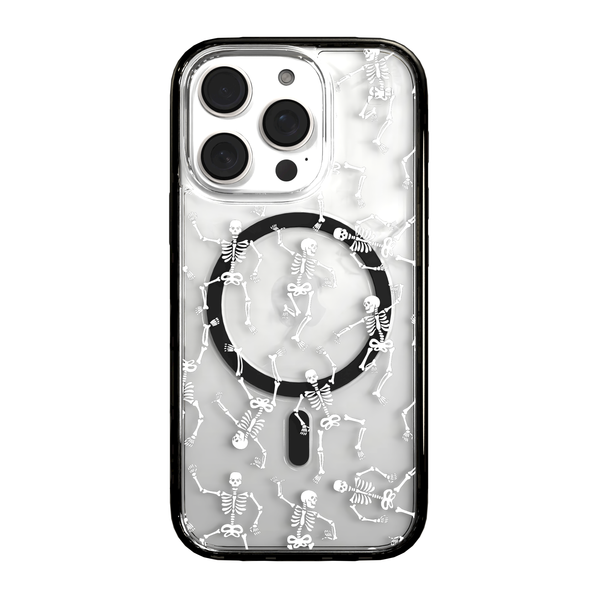 iPhone 16 Series | MagSafe | Halloween Case | Dancing Skeletons Dancing Skeletons / iPhone 16 Pro / Black