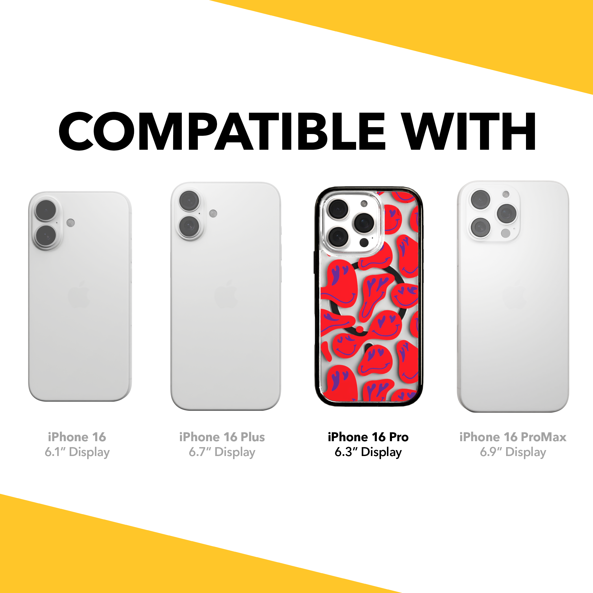 iPhone 16 Series | MagSafe | Heart Collection | Melting Bliss Heart Case Melting Bliss / iPhone 16 Pro / Black