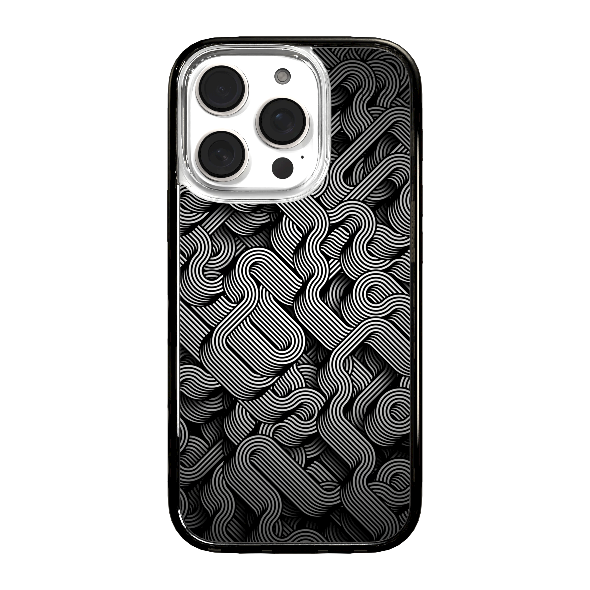 iPhone 16 Series | MagSafe | Monochromatic Case Designs | Black & White Dimensions Black & White Dimensions / iPhone 16 Pro / Black