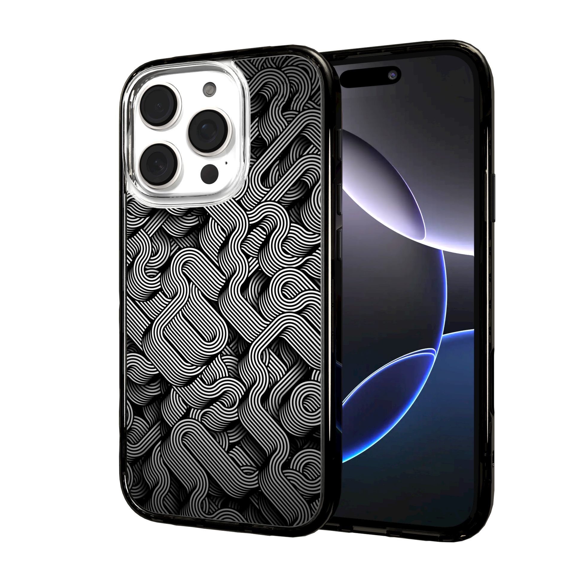 iPhone 16 Series | MagSafe | Monochromatic Case Designs | Black & White Dimensions Black & White Dimensions / iPhone 16 Pro / Black