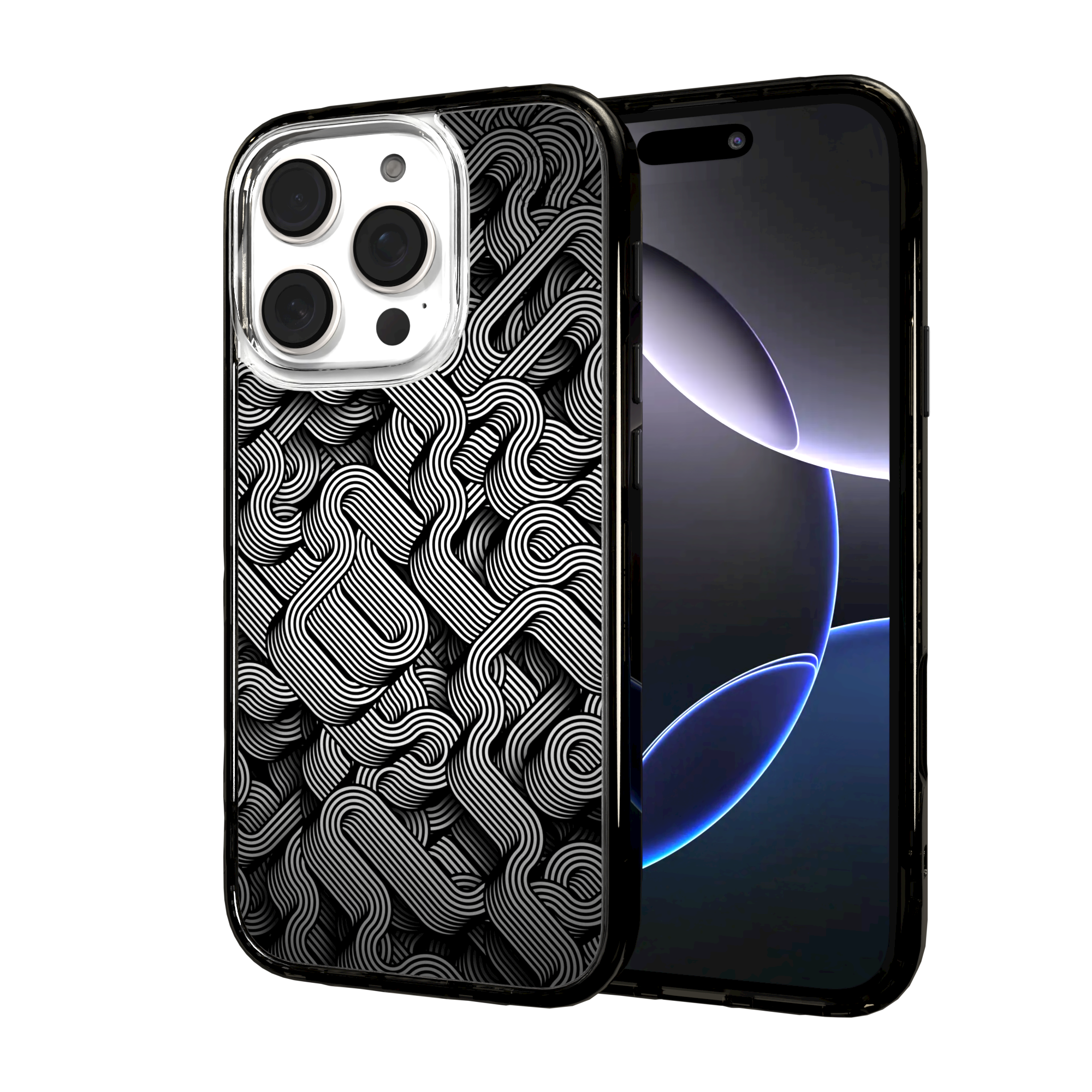iPhone 16 Series | MagSafe | Monochromatic Case Designs | Black & White Dimensions Black & White Dimensions / iPhone 16 Pro / Black