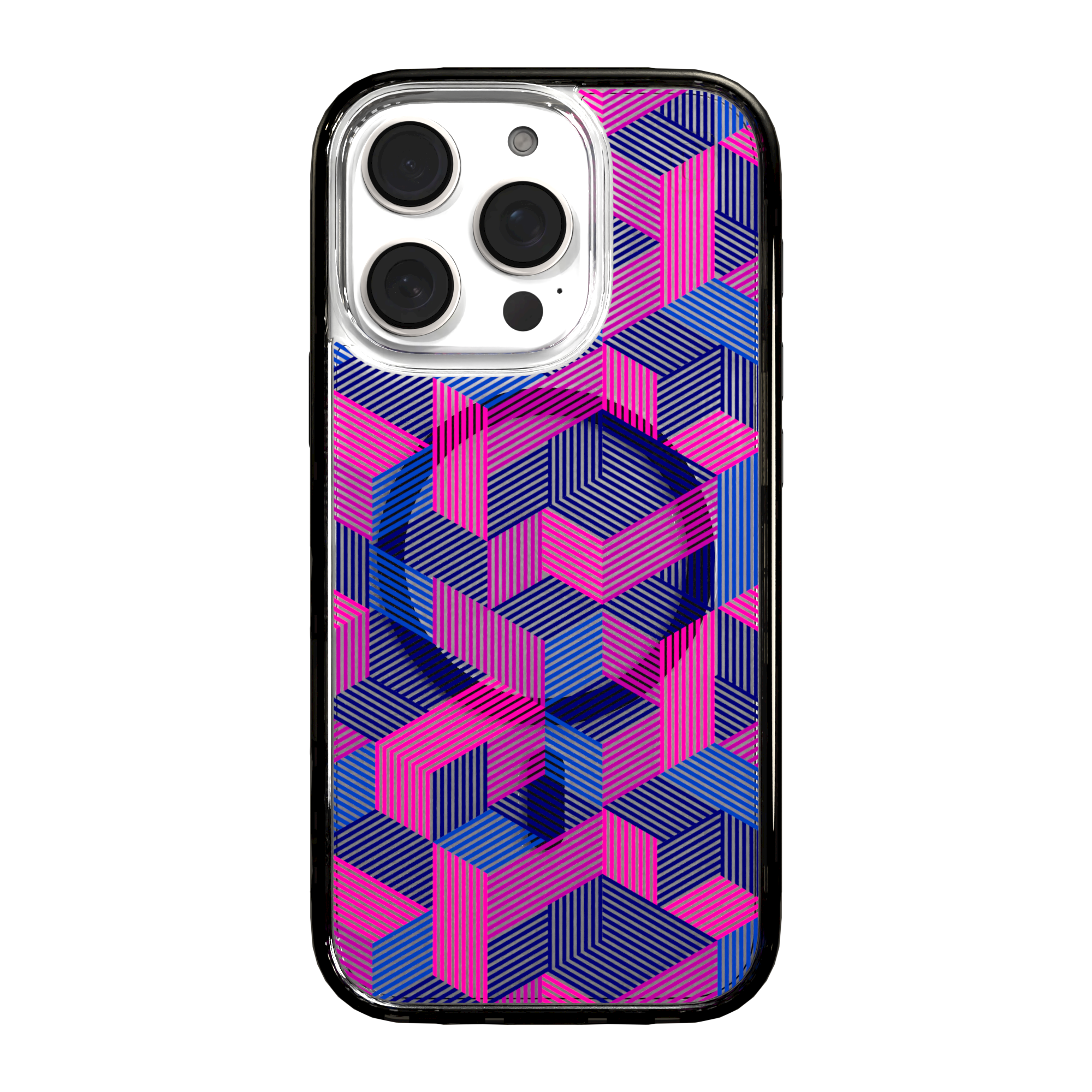 iPhone 16 Series | MagSafe | Monochromatic Case Designs | Colorful Cubes Colorful Cubes / iPhone 16 Pro / Black
