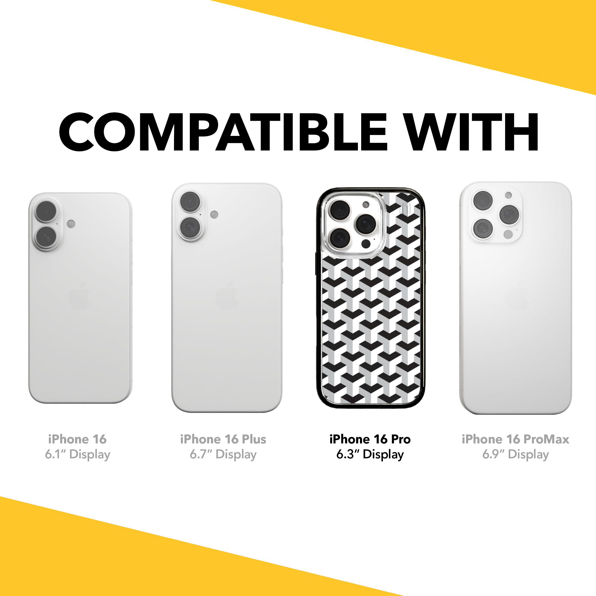 iPhone 16 Series | MagSafe | Monochromatic Case Designs | Infinite Stairway Infinite Stairway / iPhone 16 Pro / Black