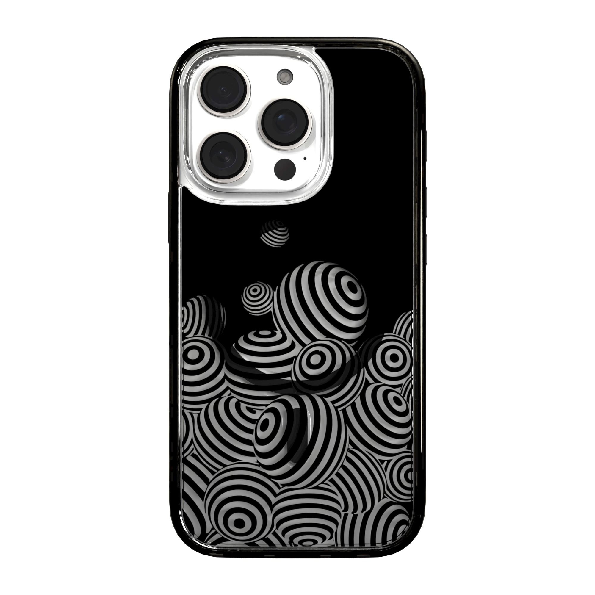 iPhone 16 Series | MagSafe | Monochromatic Collection | 3D Orb Swirl Ballpit / iPhone 16 Pro / Black