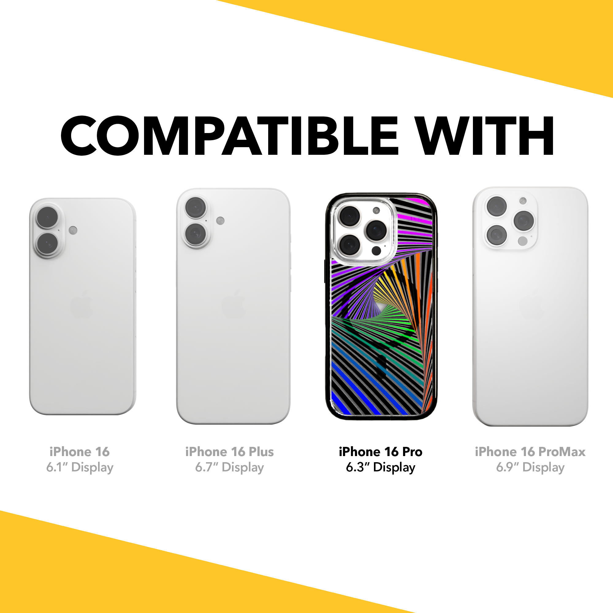 iPhone 16 Series | MagSafe | Monochromatic Case Designs | Prism Prsima / iPhone 16 Pro / Black
