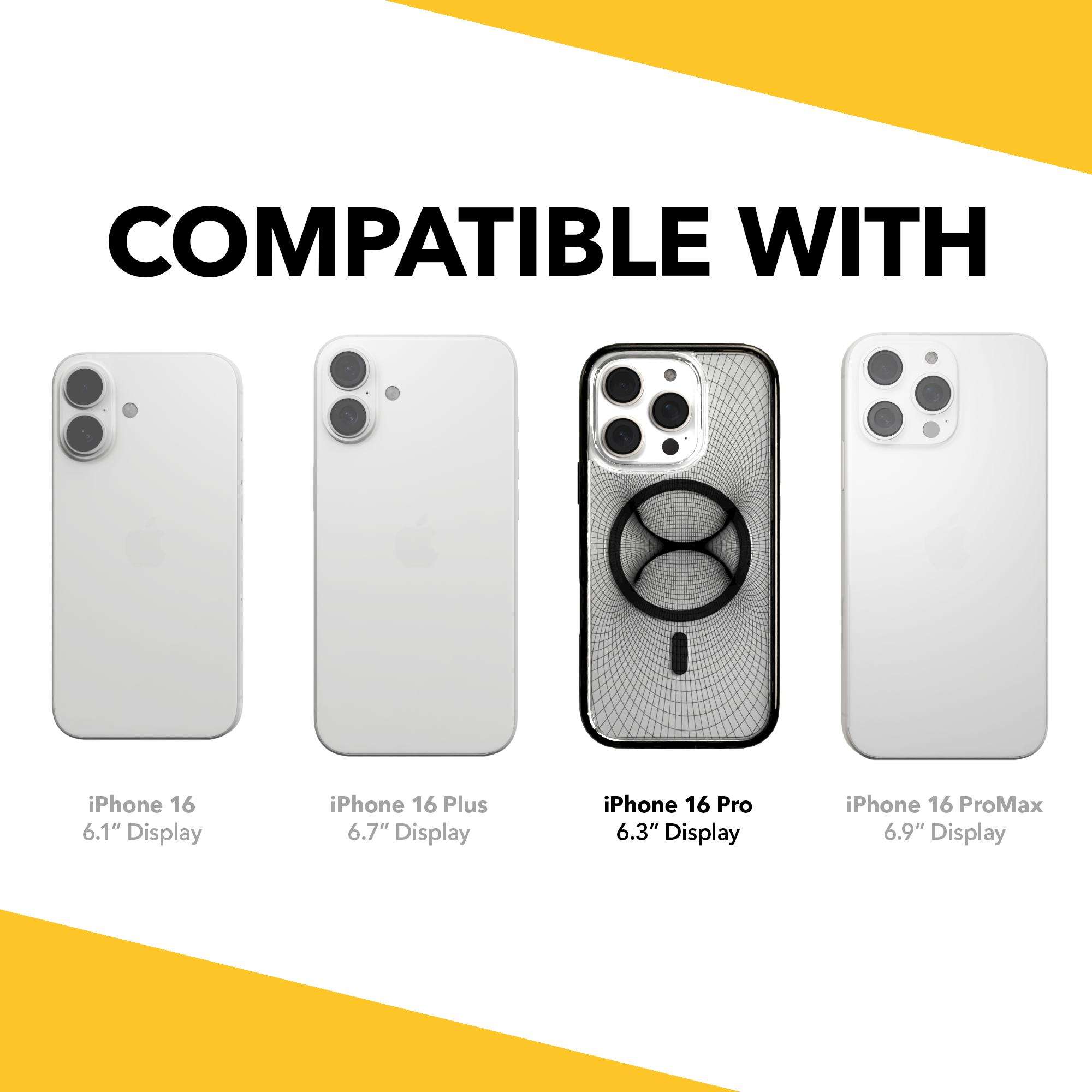 iPhone 16 Series | MagSafe | Monochromatic Case Designs | Symmetry Symmetry / iPhone 16 Pro / Black