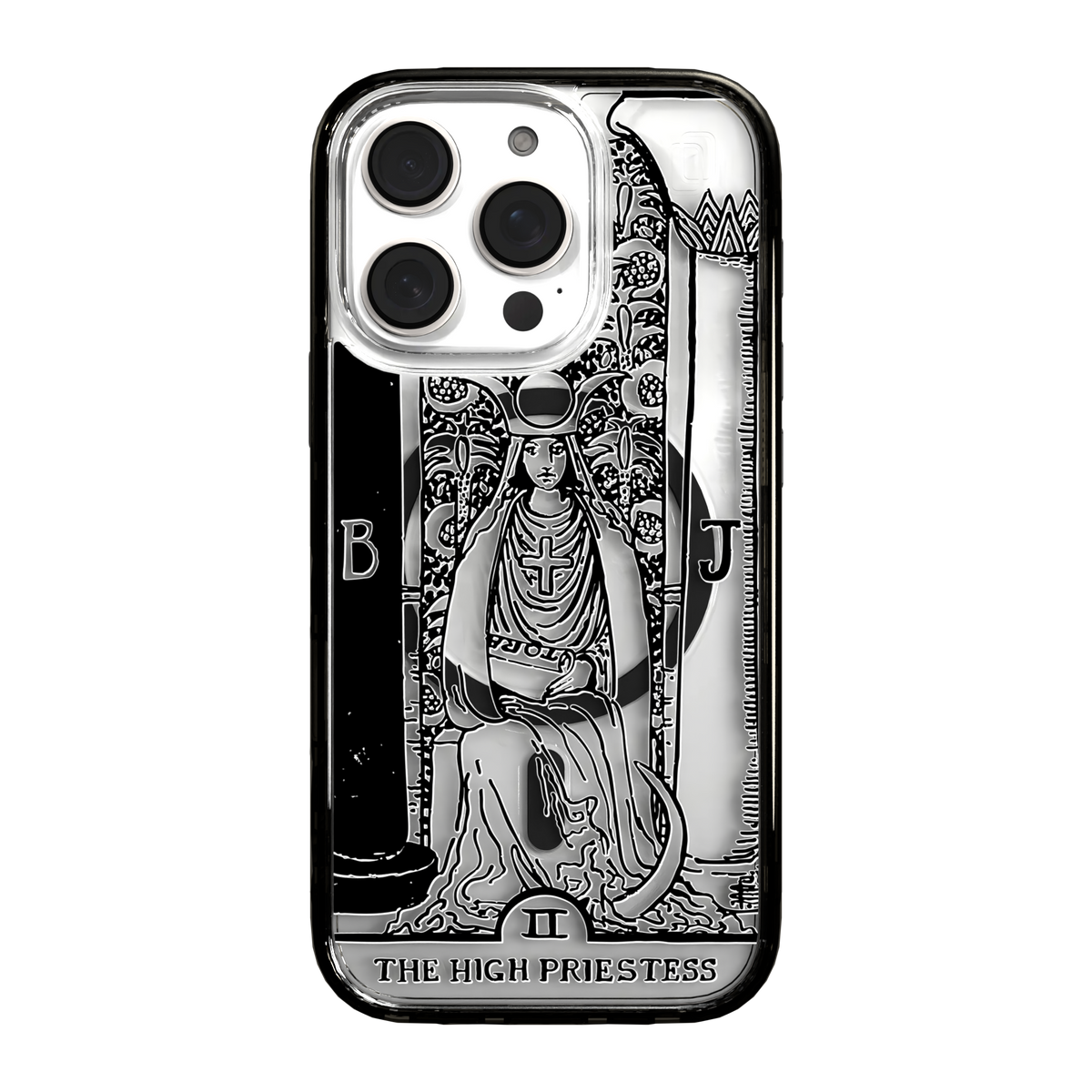 iPhone 16 Series | MagSafe | Tarot Collection | The High Priestess The High Priestess - Line / iPhone 16 Pro / Black