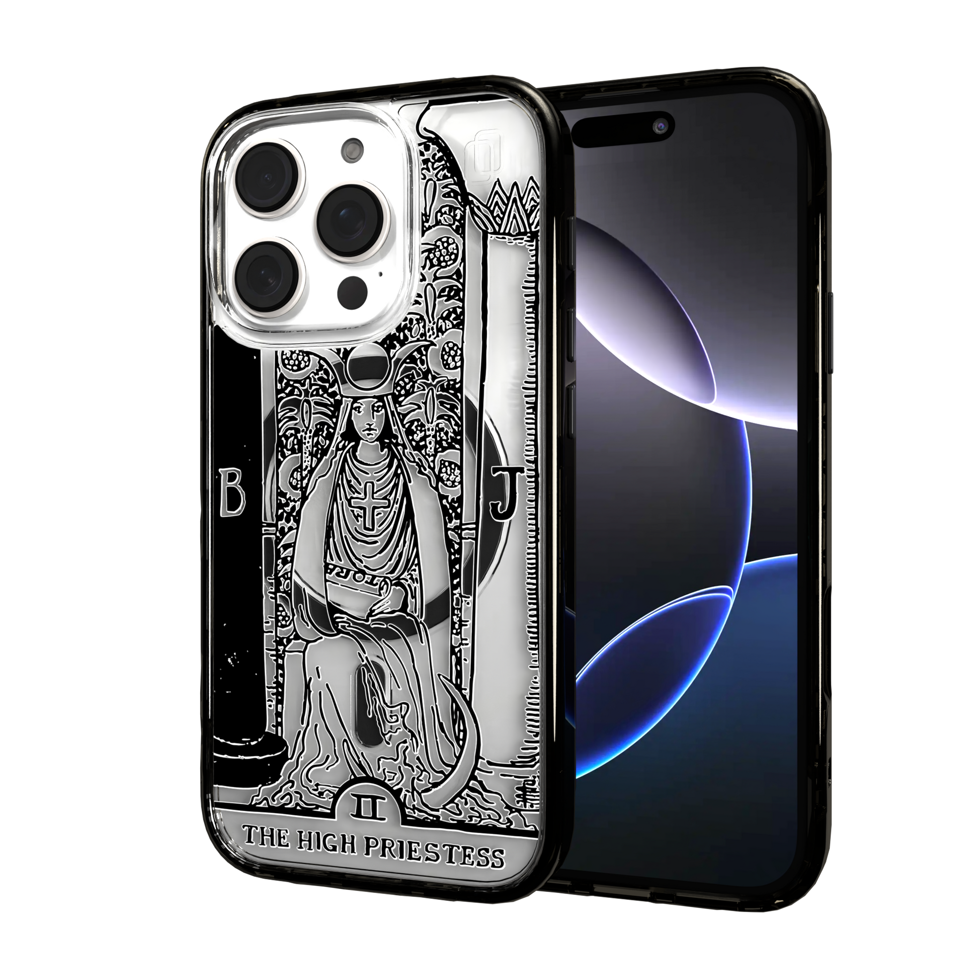 iPhone 16 Series | MagSafe | Tarot Collection | The High Priestess The High Priestess - Line / iPhone 16 Pro / Black
