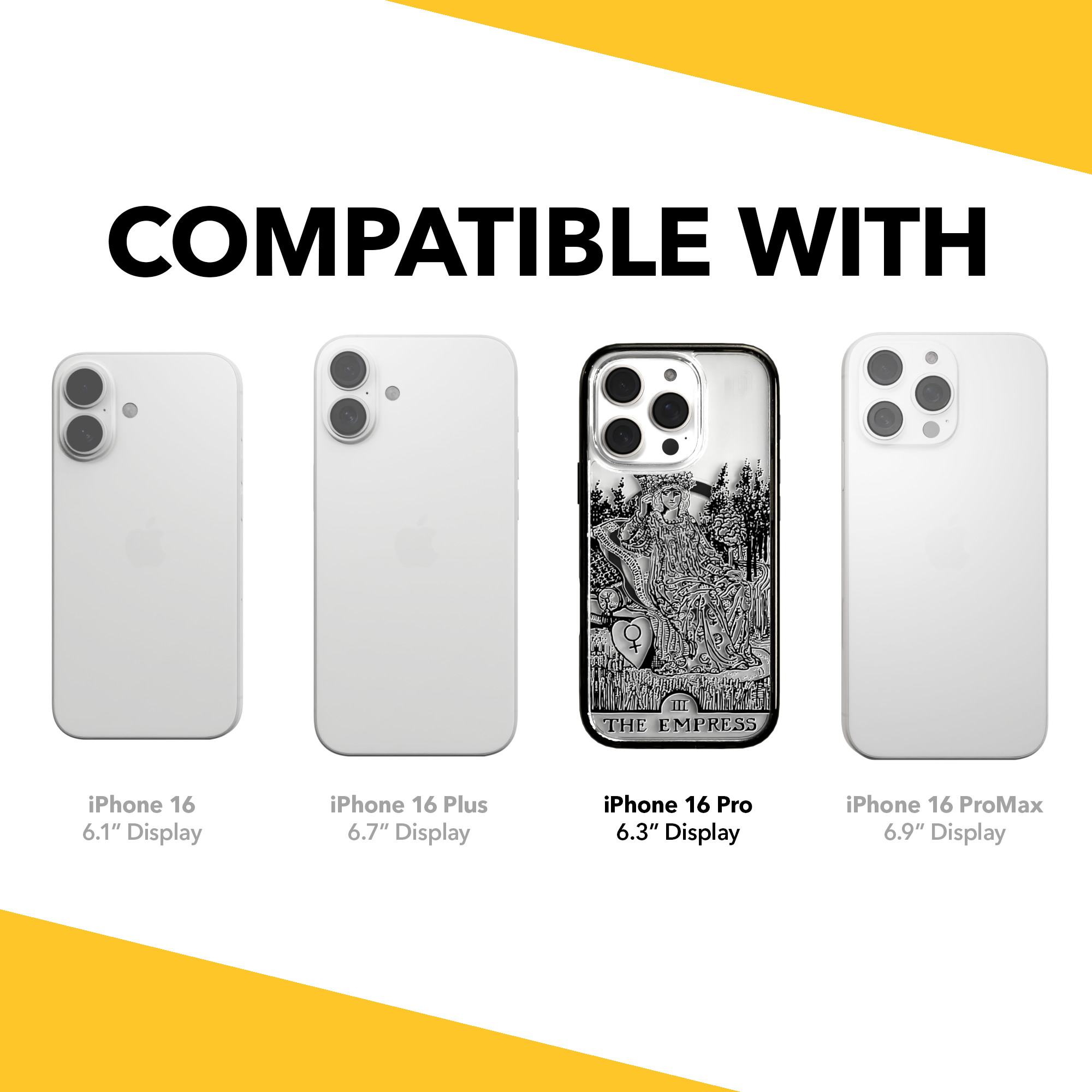 iPhone 16 Series | MagSafe | Tarot Collection | The Empress The Empress - Line / iPhone 16 Pro / Black