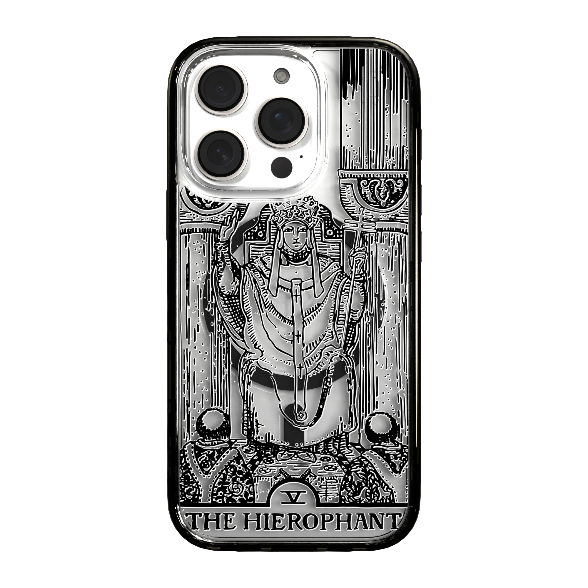iPhone 16 Series | MagSafe | Tarot Collection | The Hierophant The Hierophant - Line / iPhone 16 Pro / Black