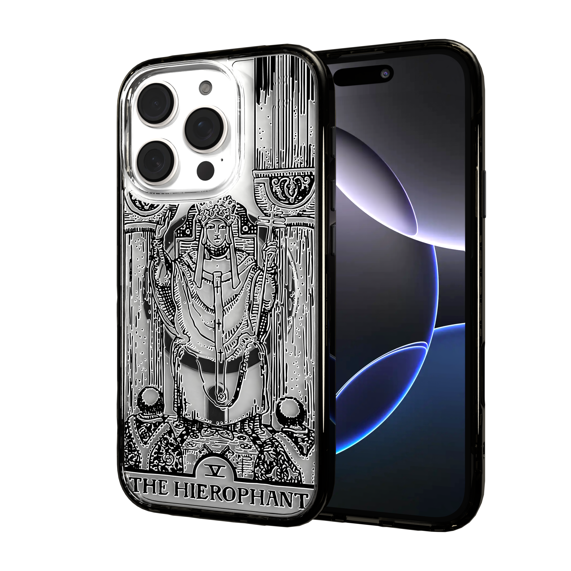 iPhone 16 Series | MagSafe | Tarot Collection | The Hierophant The Hierophant - Line / iPhone 16 Pro / Black
