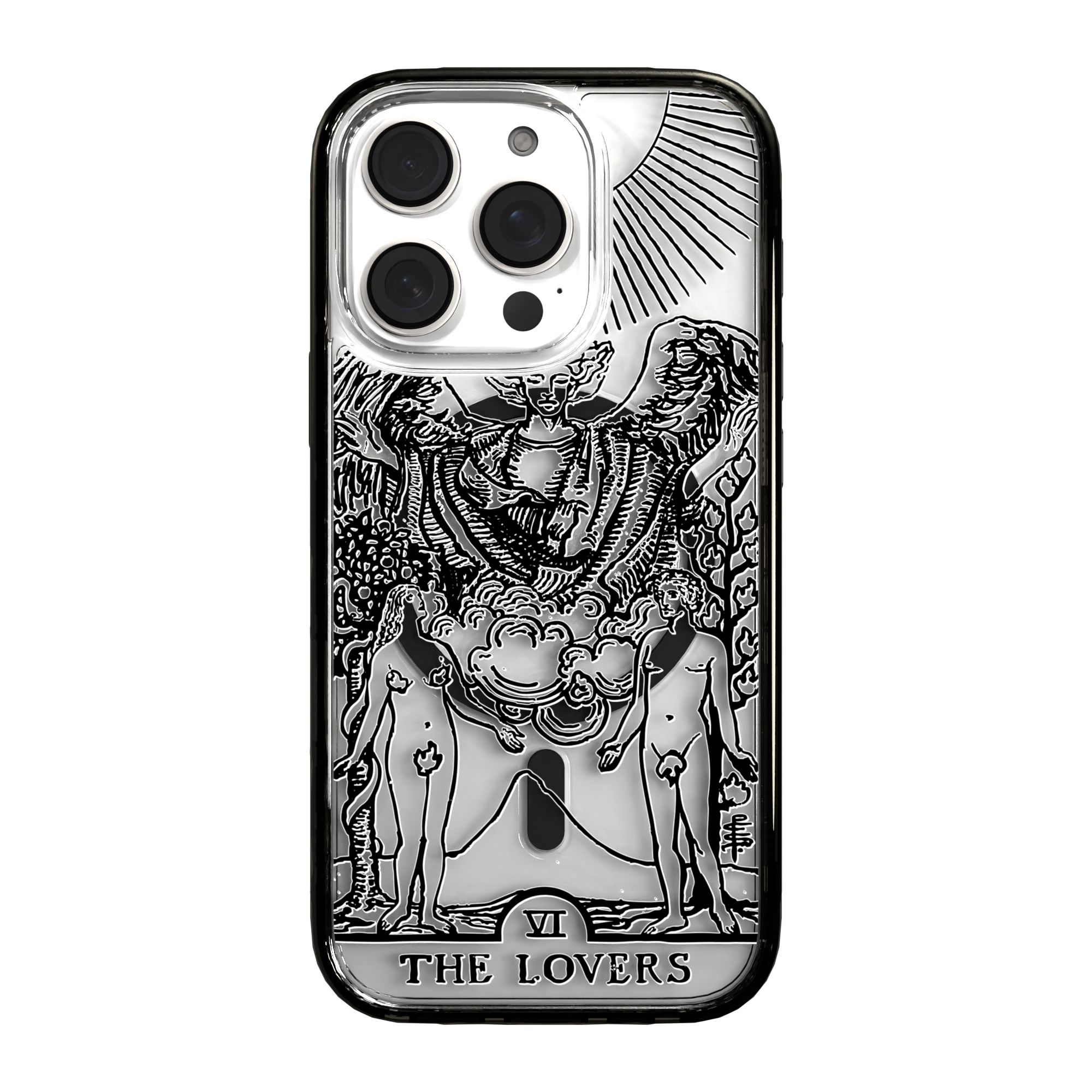 iPhone 16 Series | MagSafe | Tarot Collection | The Lovers The Lovers - Line / iPhone 16 Pro / Black