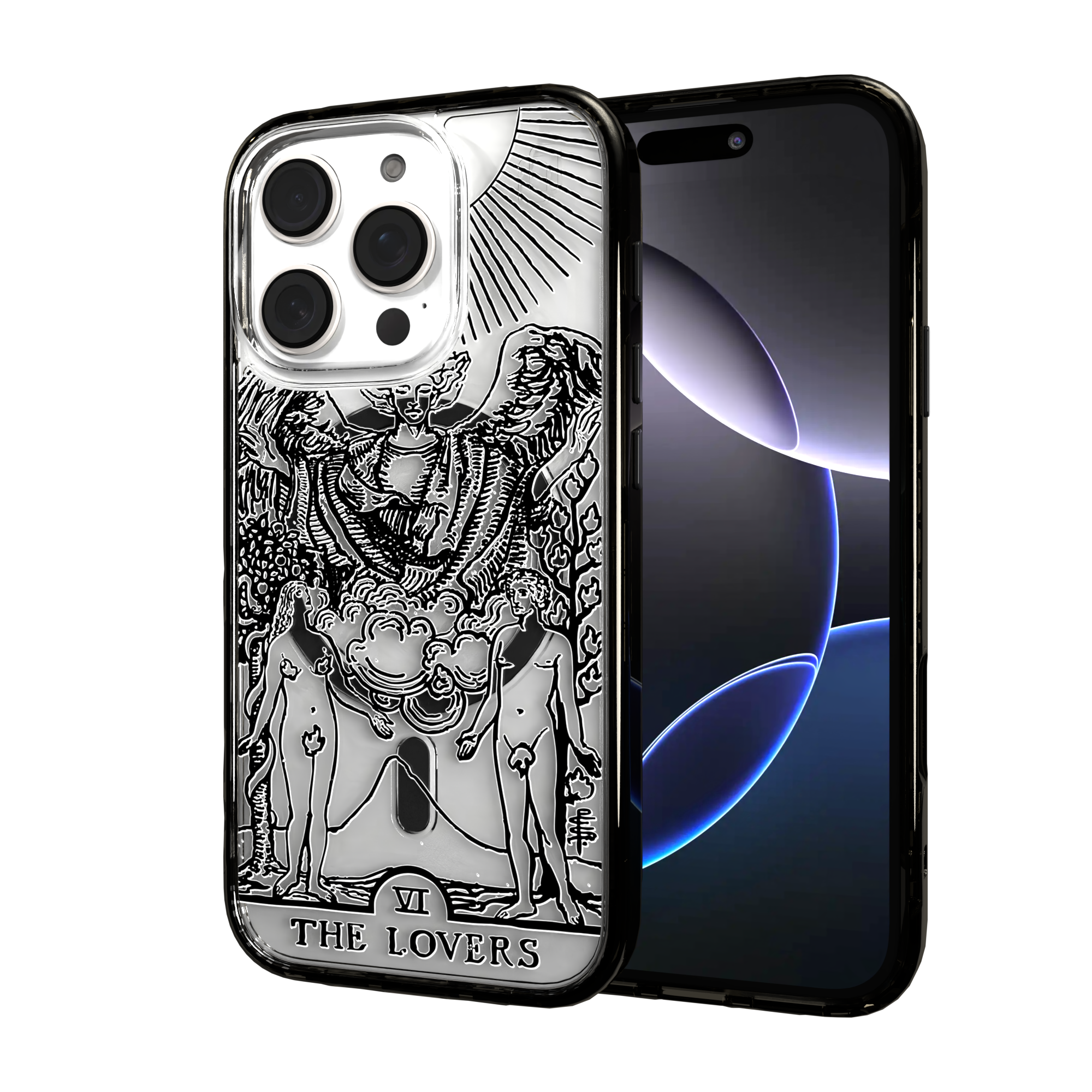 iPhone 16 Series | MagSafe | Tarot Collection | The Lovers The Lovers - Line / iPhone 16 Pro / Black