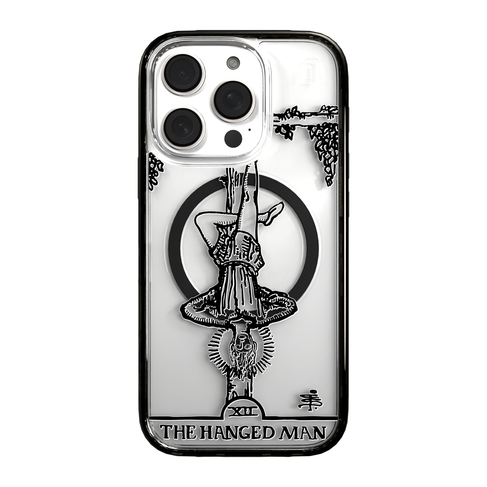 iPhone 16 Series | MagSafe | Tarot Collection | The Hanged Man The Hanged Man - Line / iPhone 16 Pro / Black