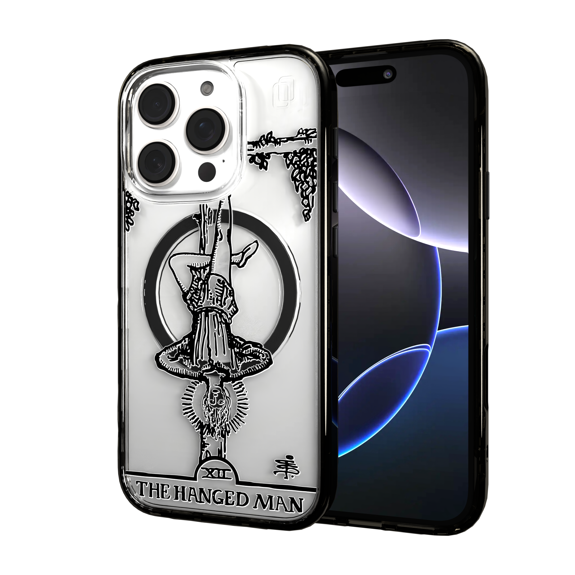 iPhone 16 Series | MagSafe | Tarot Collection | The Hanged Man The Hanged Man - Line / iPhone 16 Pro / Black