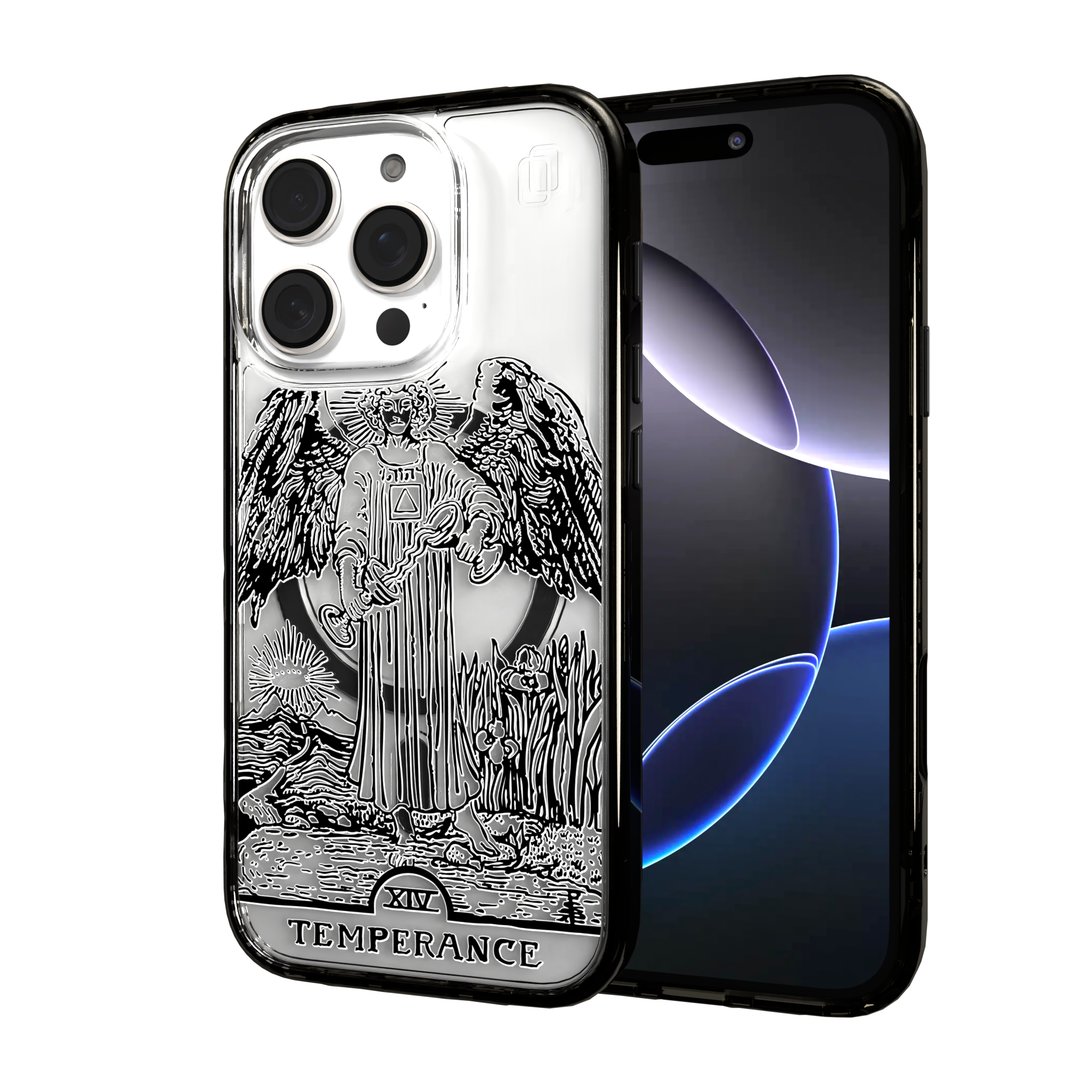 iPhone 16 Series | MagSafe | Tarot Collection | Temperance Temperance - Line / iPhone 16 Pro / Black