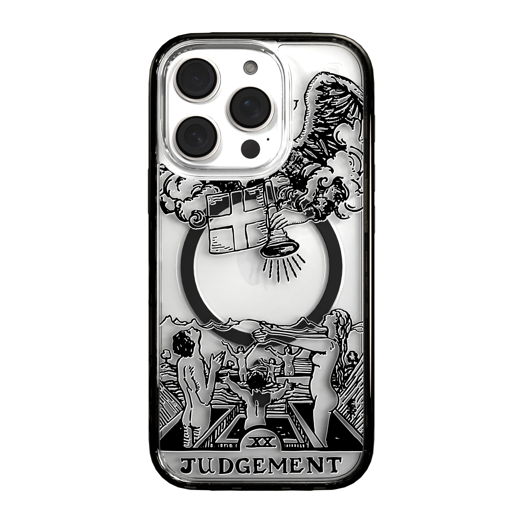 iPhone 16 Series | MagSafe | Tarot Collection | Judgement Judgement - Line / iPhone 16 Pro / Black