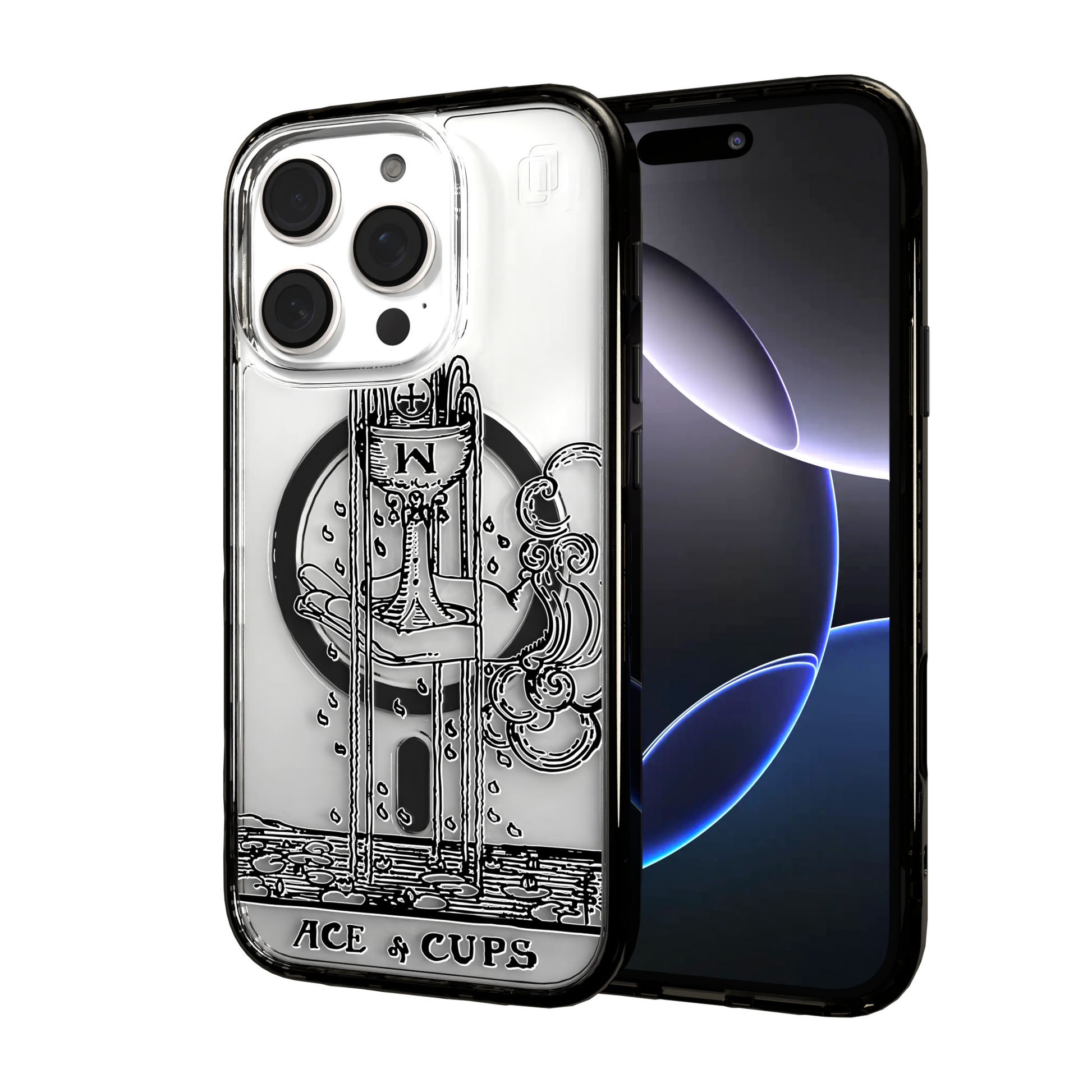 iPhone 16 Series | MagSafe | Tarot Collection | Ace of Cups Ace of Cups - Line / iPhone 16 Pro / Black