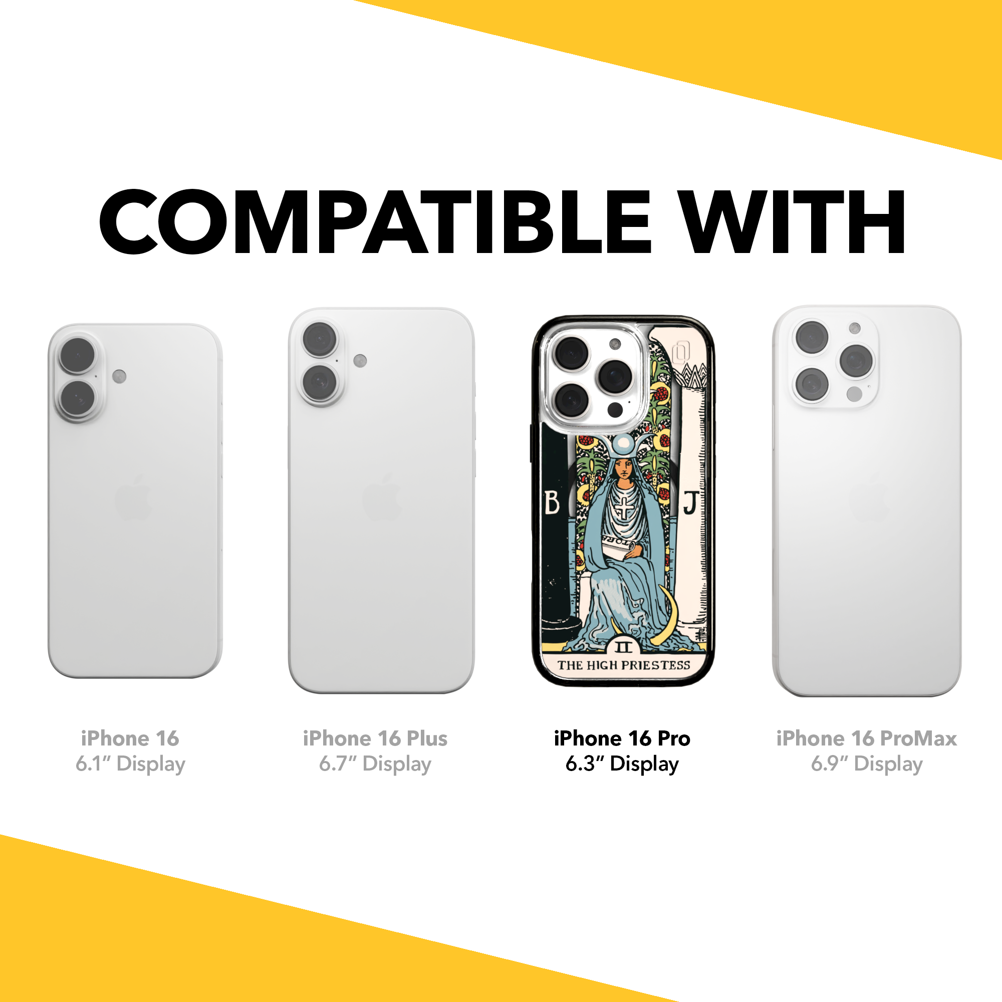 iPhone 16 Series | MagSafe | Tarot Collection | The High Priestess The High Priestess - Color / iPhone 16 Pro / Black