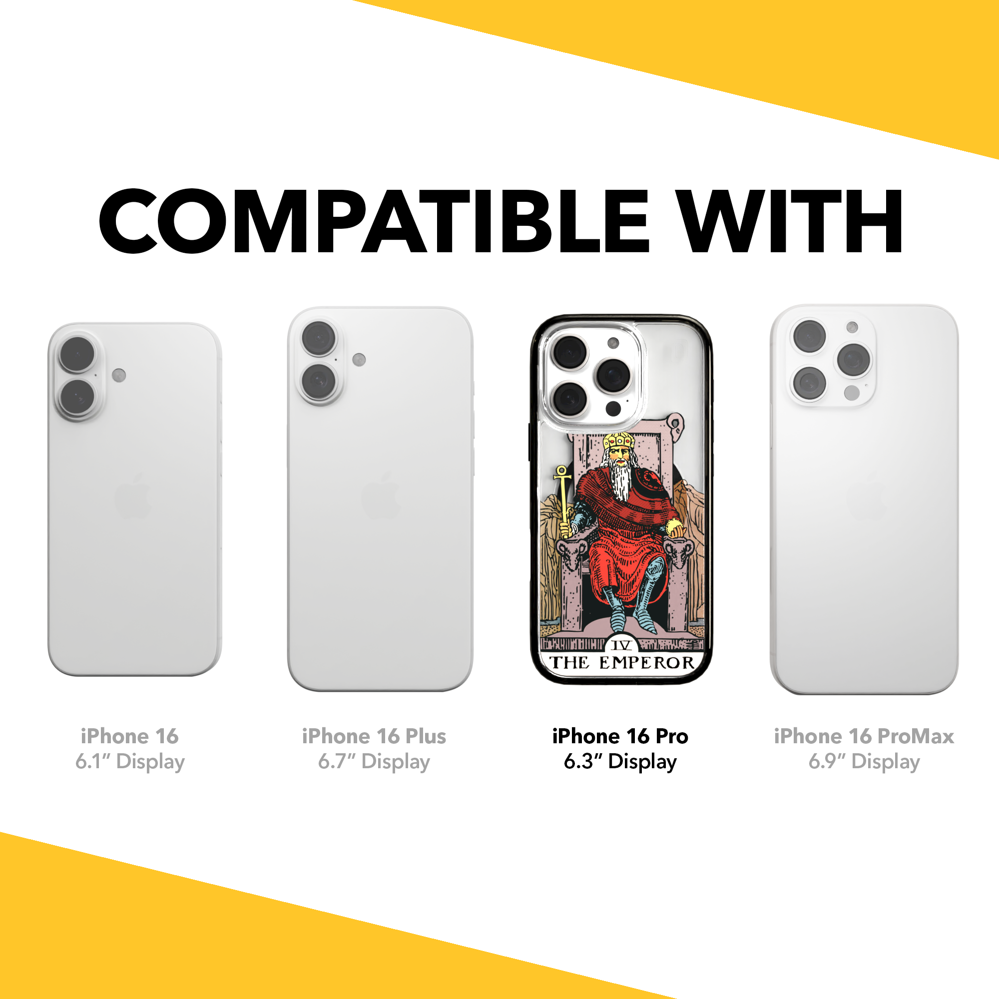 iPhone 16 Series | MagSafe | Tarot Collection | The Emperor The Emperor - Color / iPhone 16 Pro / Black