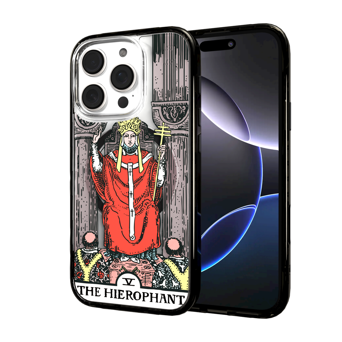 iPhone 16 Series | MagSafe | Tarot Collection | The Hierophant The Hierophant - Color / iPhone 16 Pro / Black