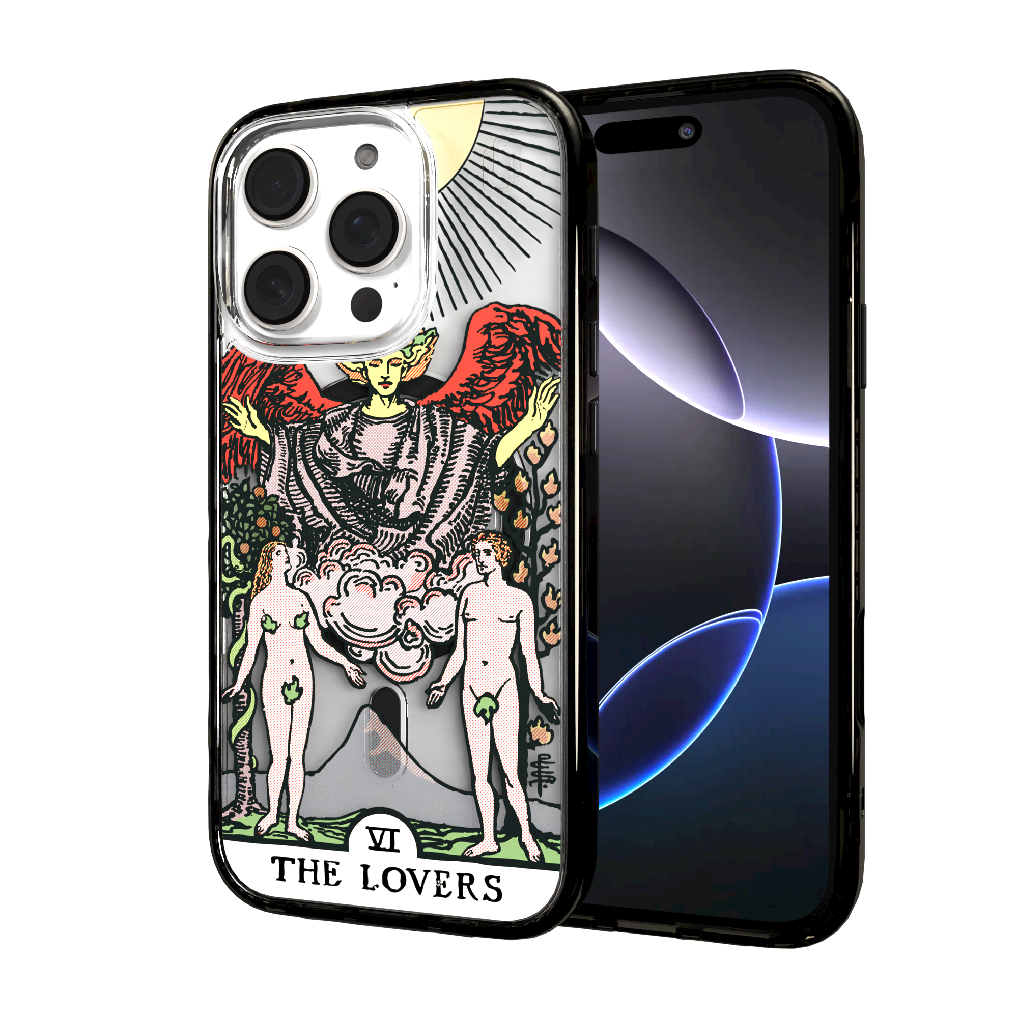 iPhone 16 Series | MagSafe | Tarot Collection | The Lovers The Lovers - Color / iPhone 16 Pro / Black