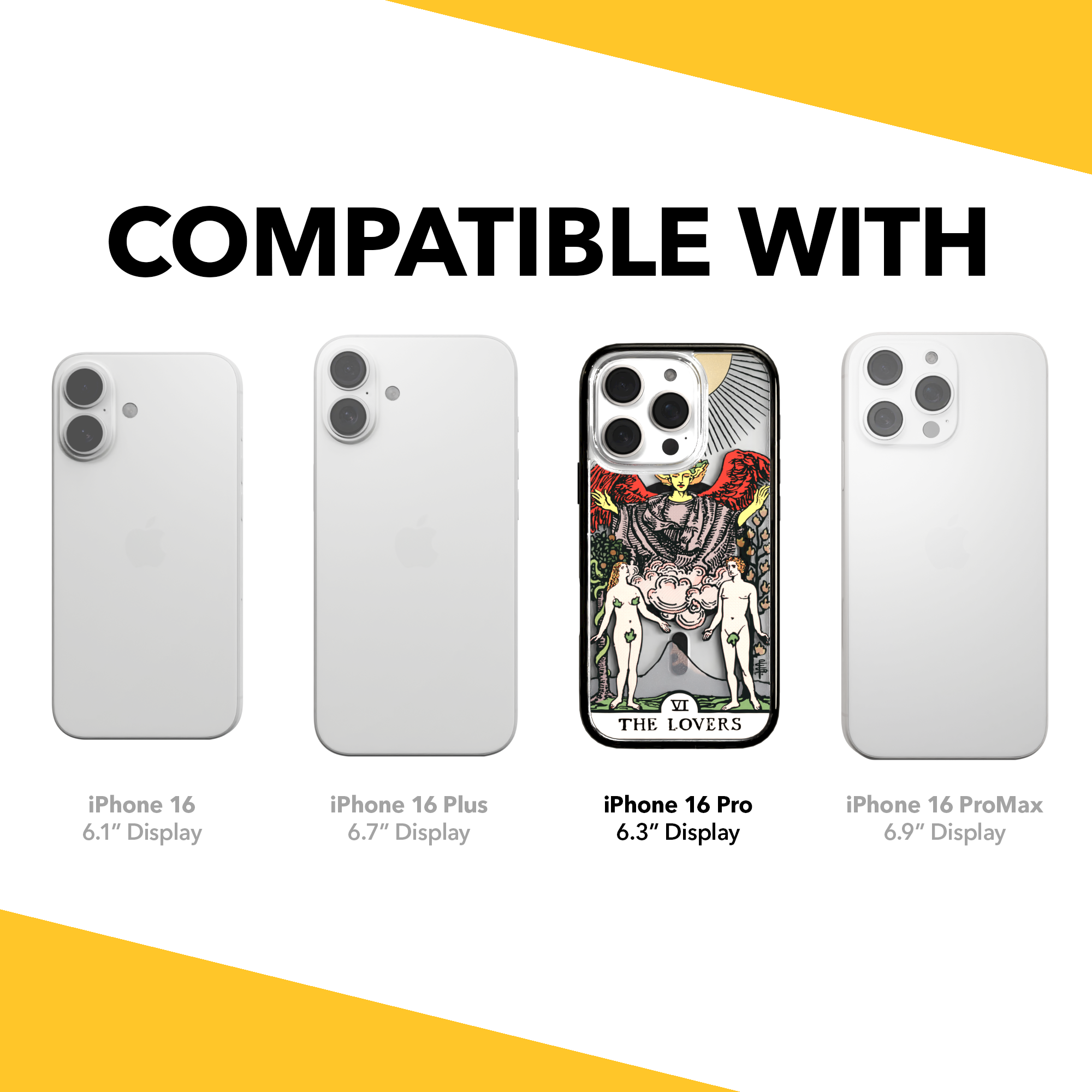 iPhone 16 Series | MagSafe | Tarot Collection | The Lovers The Lovers - Color / iPhone 16 Pro / Black