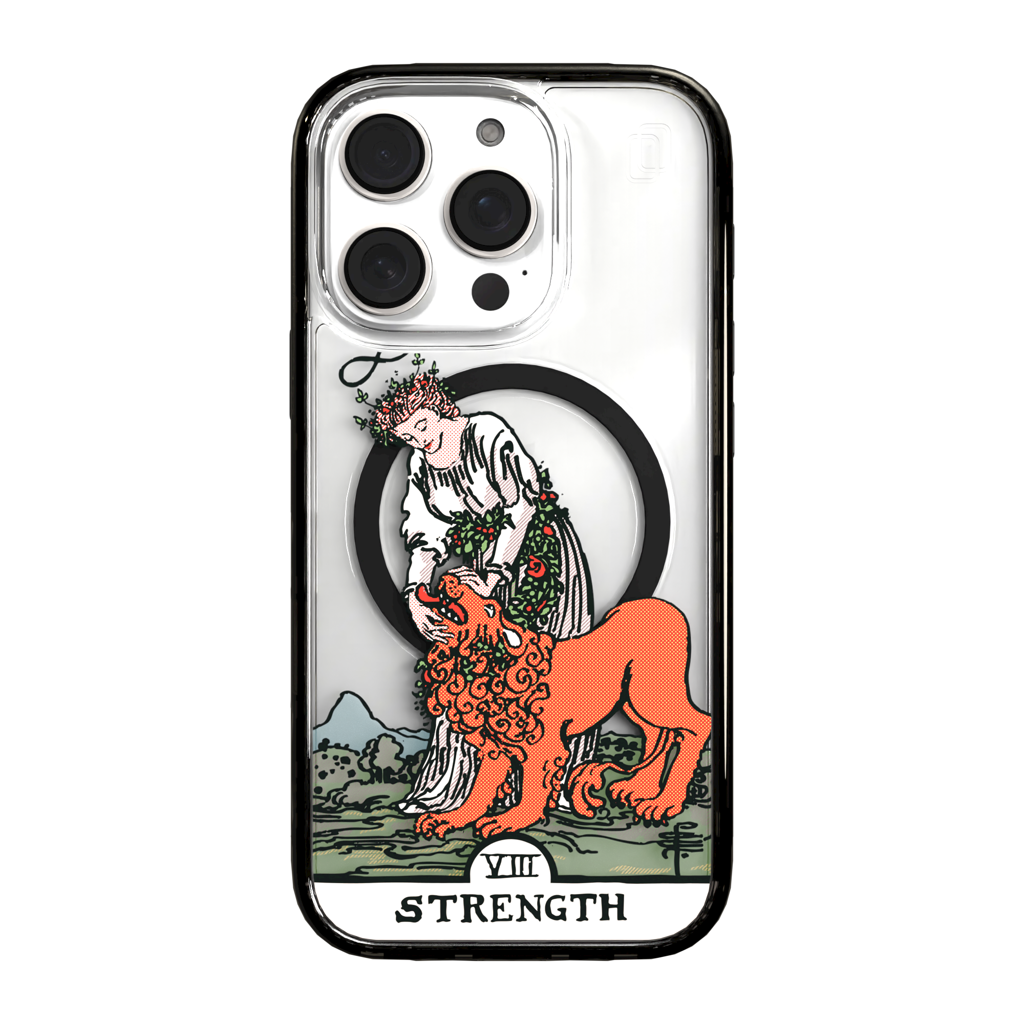 iPhone 16 Series | MagSafe | Tarot Collection | Strength Strength - Color / iPhone 16 Pro / Black