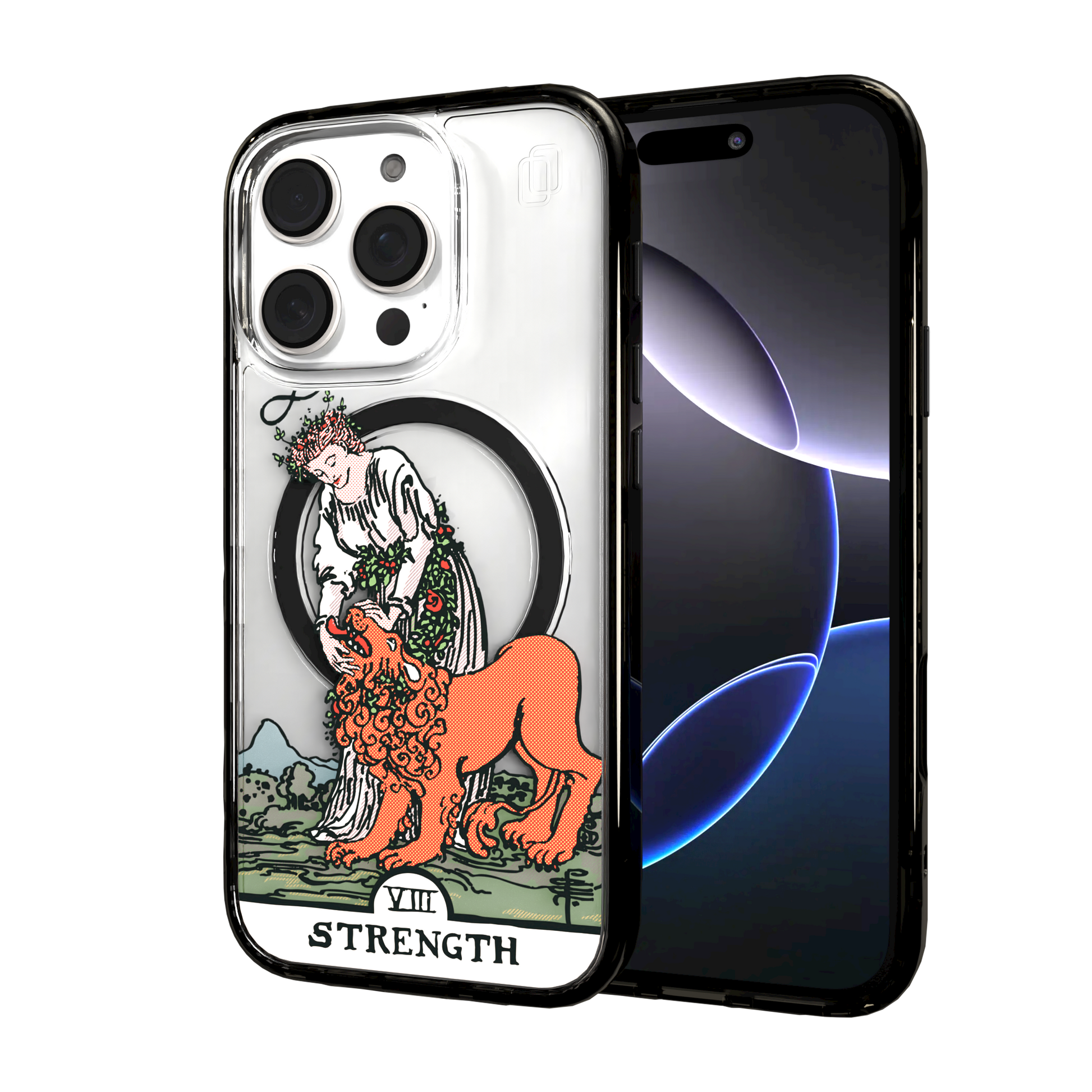 iPhone 16 Series | MagSafe | Tarot Collection | Strength Strength - Color / iPhone 16 Pro / Black