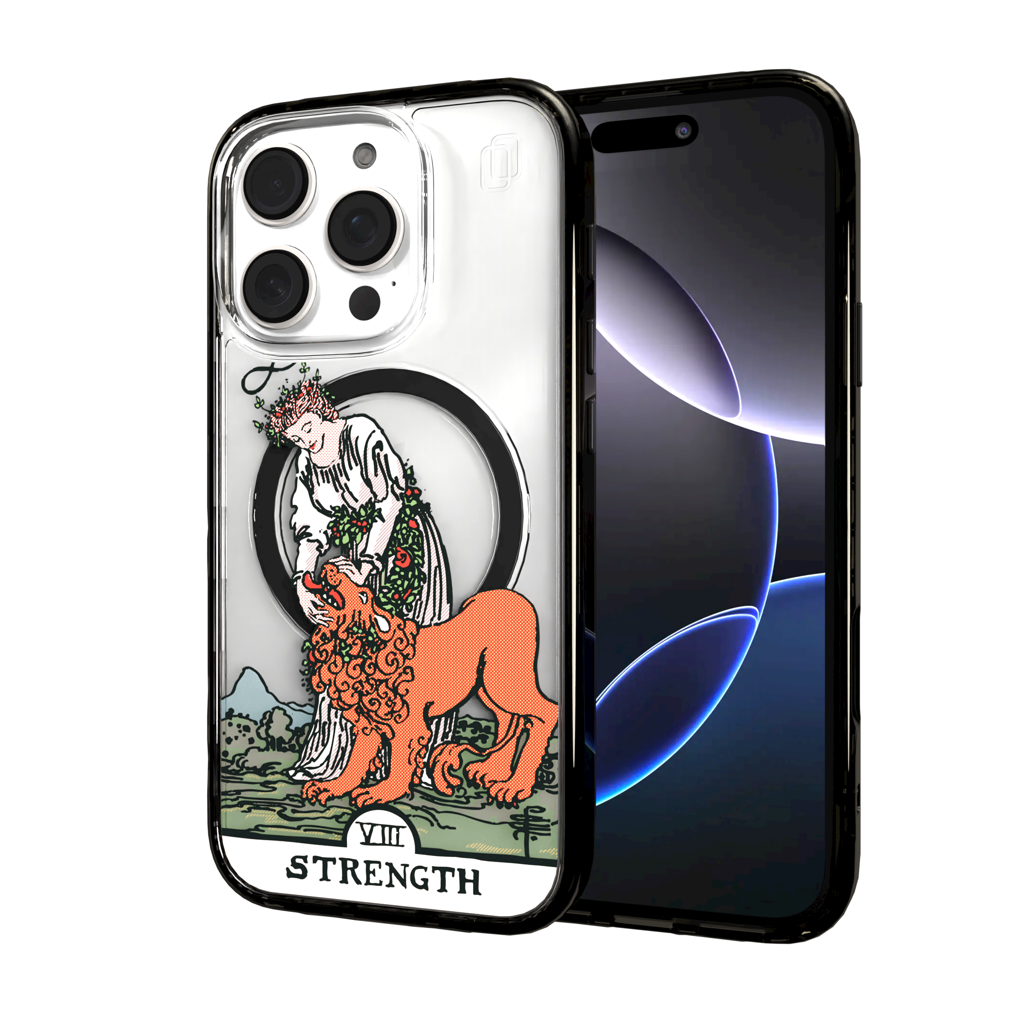 iPhone 16 Series | MagSafe | Tarot Collection | Strength Strength - Color / iPhone 16 Pro / Black