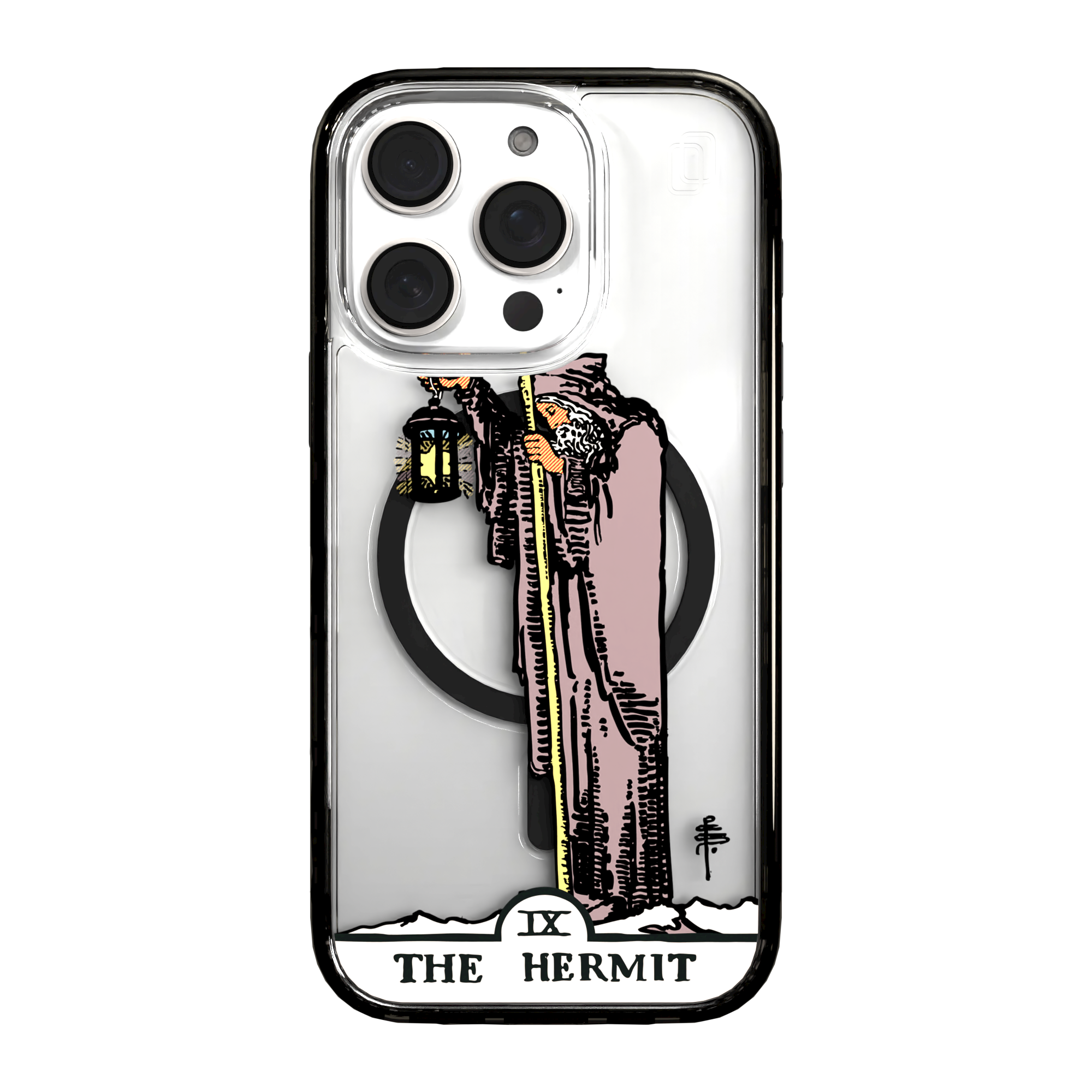 iPhone 16 Series | MagSafe | Tarot Collection | The Hermit The Hermit - Color / iPhone 16 Pro / Black