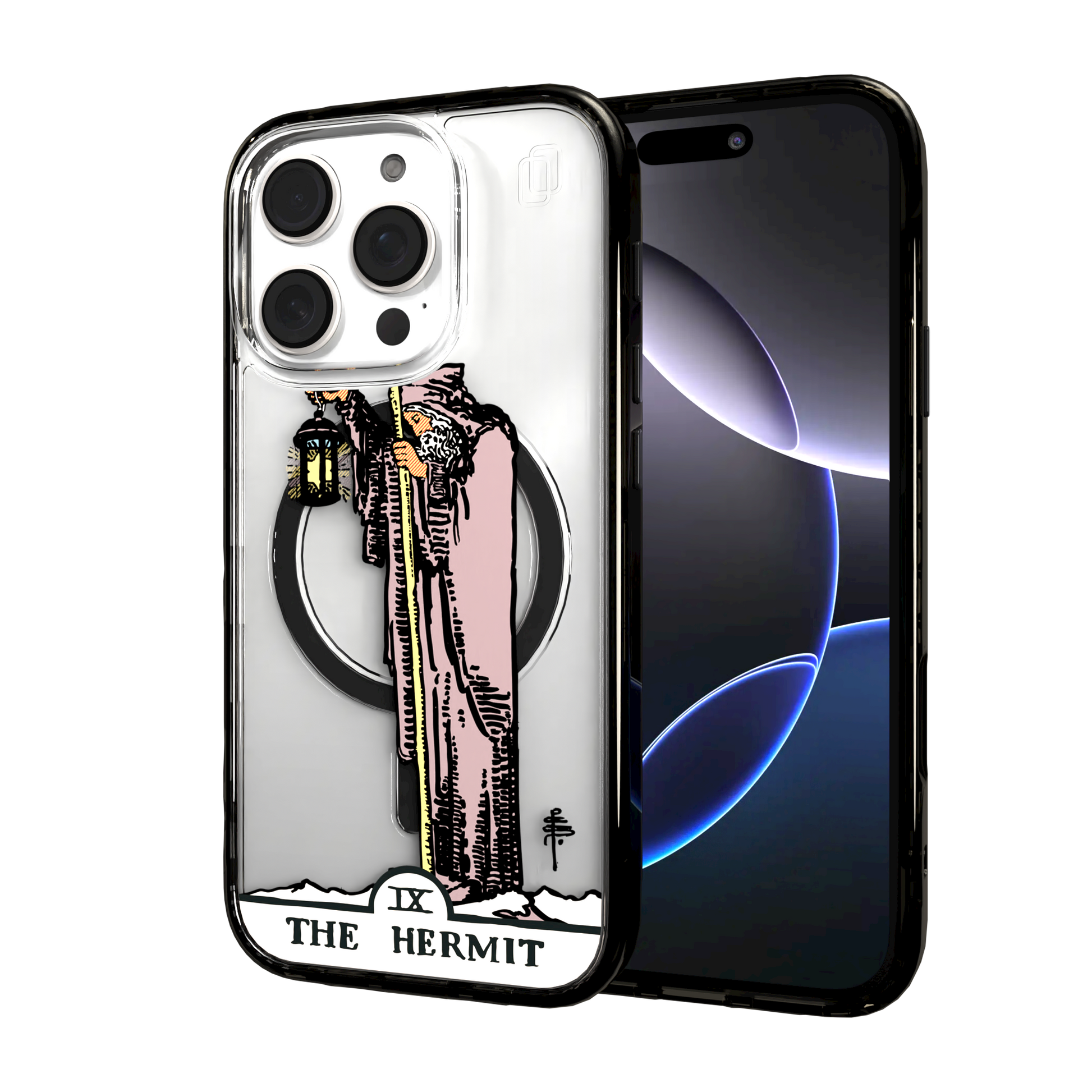 iPhone 16 Series | MagSafe | Tarot Collection | The Hermit The Hermit - Color / iPhone 16 Pro / Black
