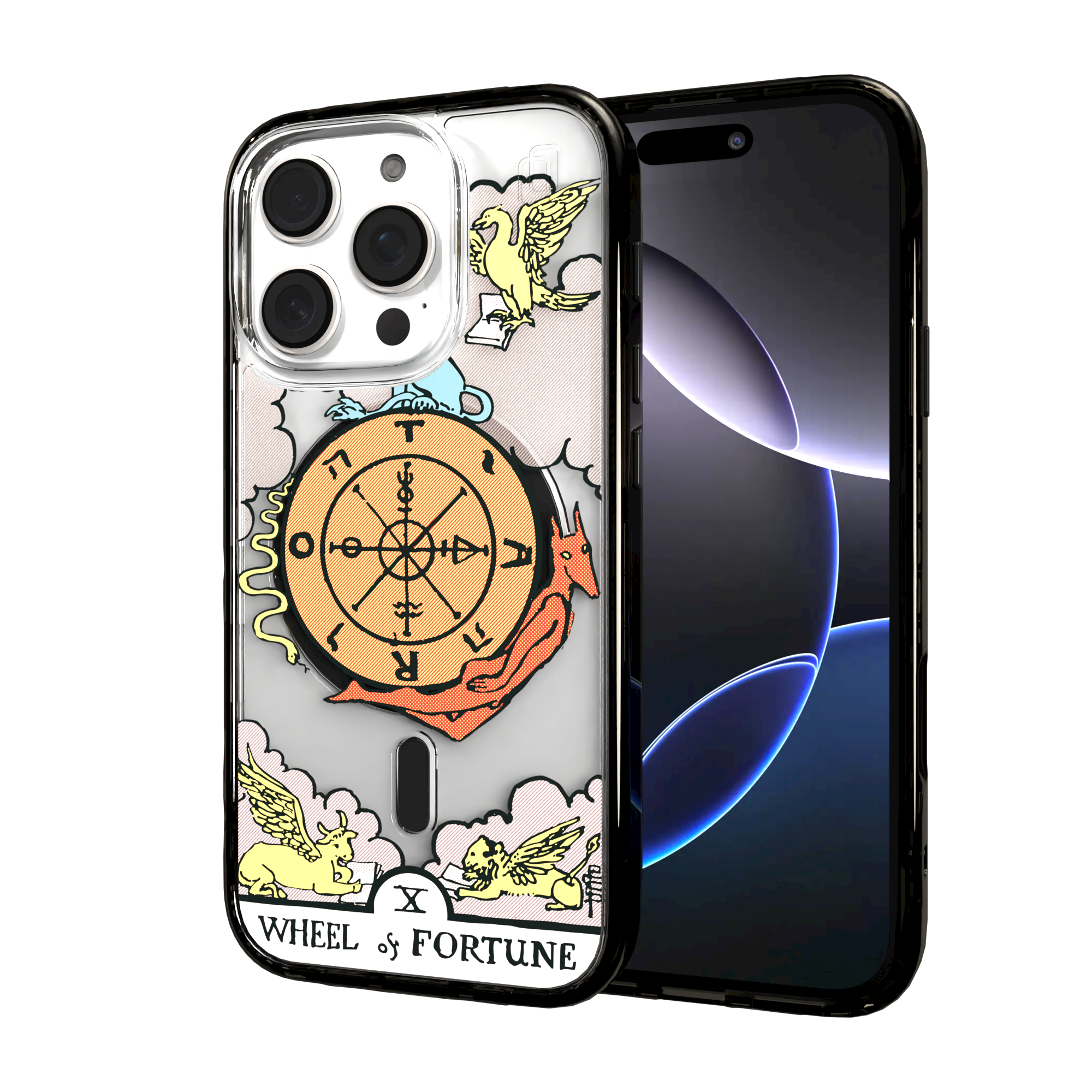 iPhone 16 Series | MagSafe | Tarot Collection | Wheel of Fortune Wheel of Fortune - Color / iPhone 16 Pro / Black