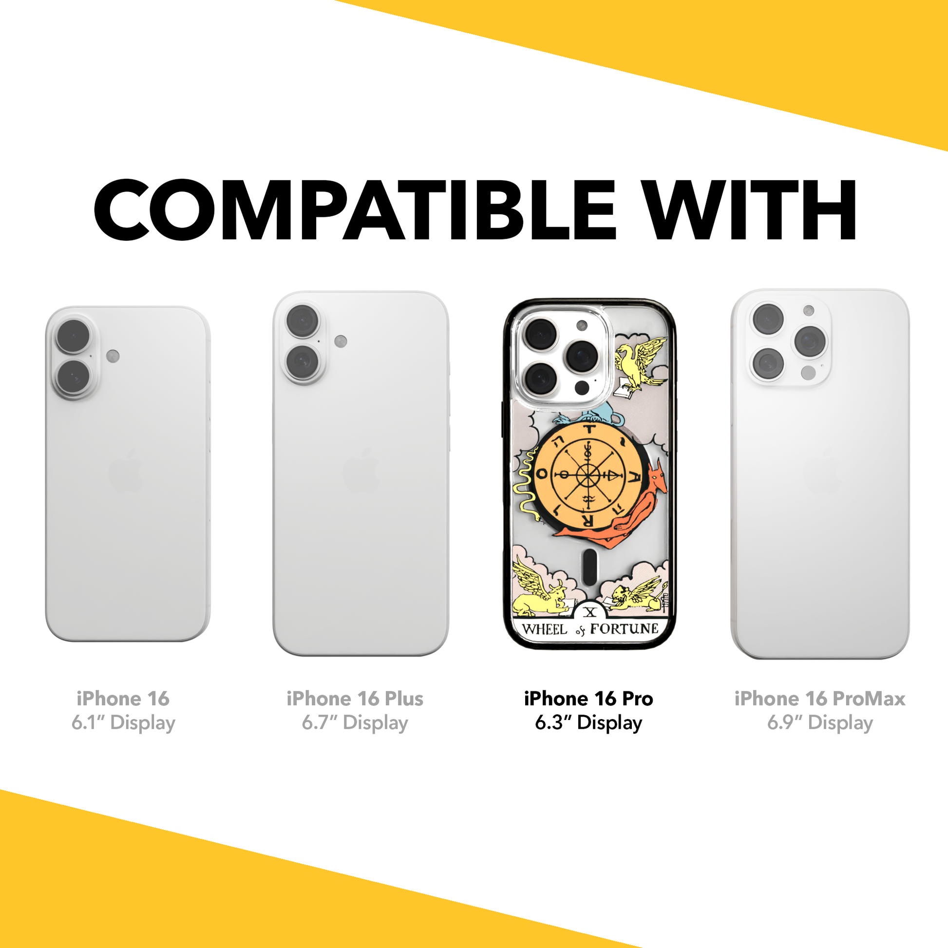 iPhone 16 Series | MagSafe | Tarot Collection | Wheel of Fortune Wheel of Fortune - Color / iPhone 16 Pro / Black