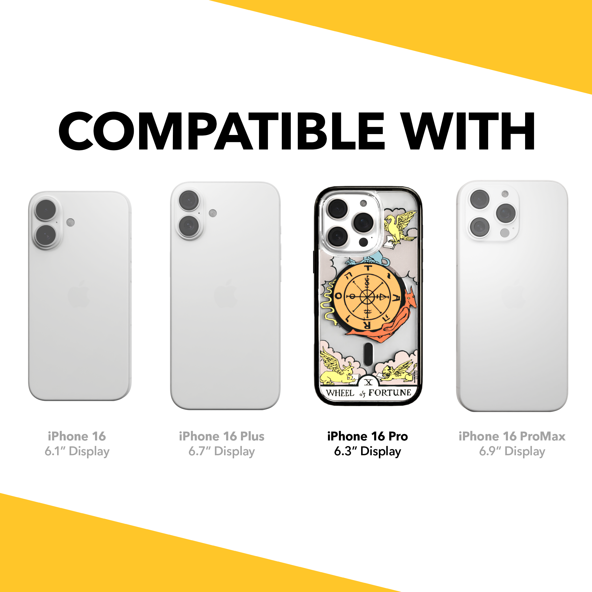 iPhone 16 Series | MagSafe | Tarot Collection | Wheel of Fortune Wheel of Fortune - Color / iPhone 16 Pro / Black