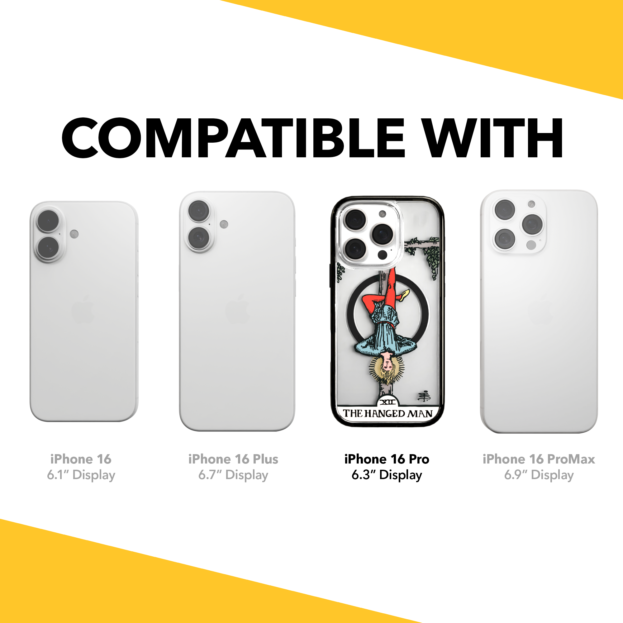 iPhone 16 Series | MagSafe | Tarot Collection | The Hanged Man The Hanged Man - Color / iPhone 16 Pro / Black