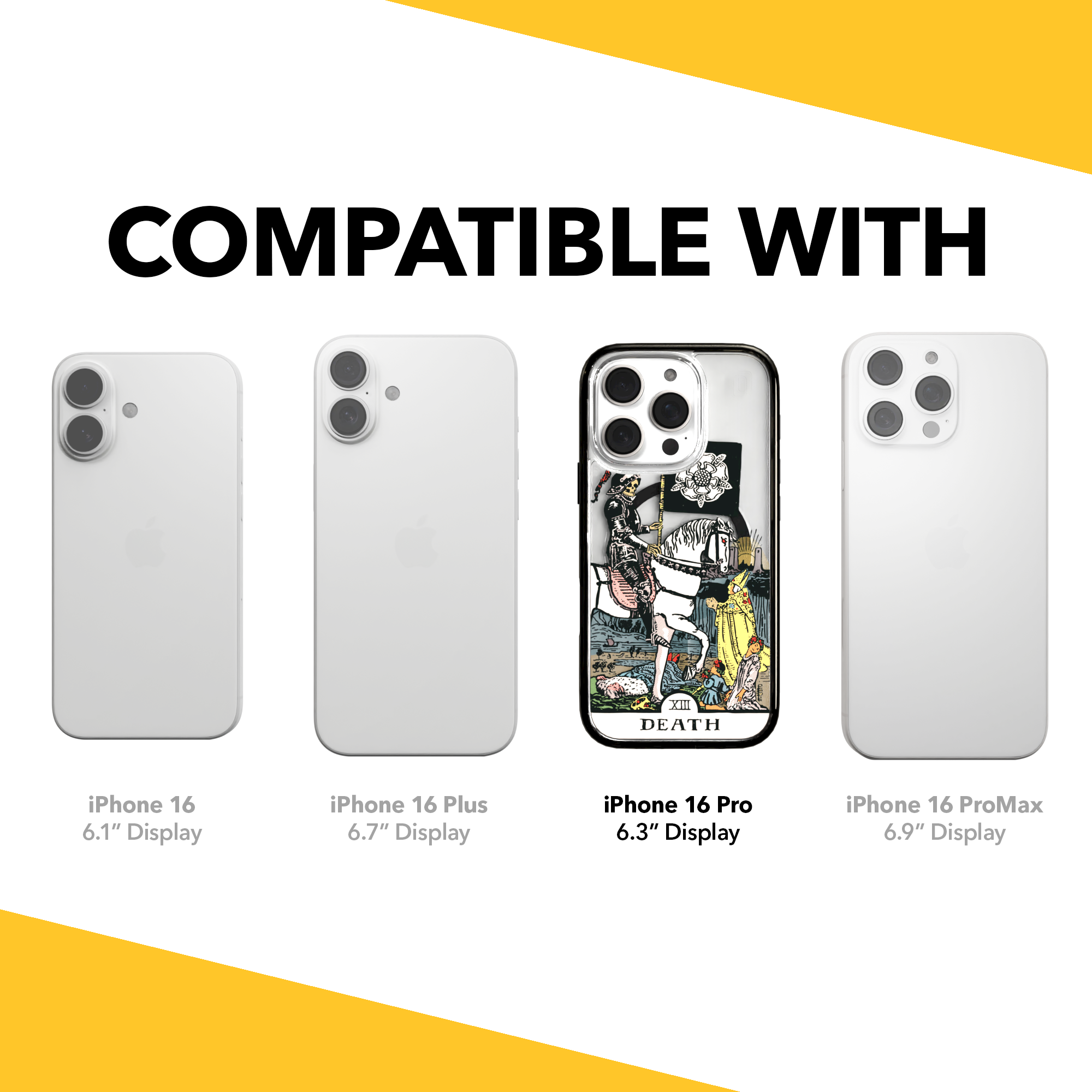 iPhone 16 Series | MagSafe | Tarot Collection | Death Death - Color / iPhone 16 Pro / Black