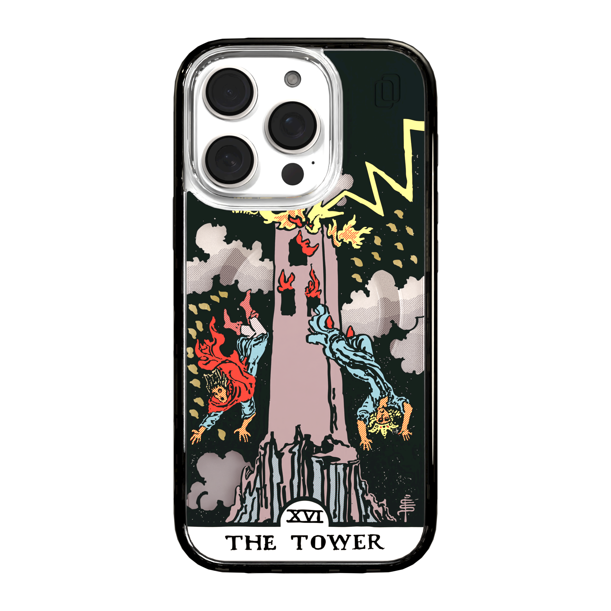iPhone 16 Series | MagSafe | Tarot Collection | The Tower The Tower - Color / iPhone 16 Pro / Black