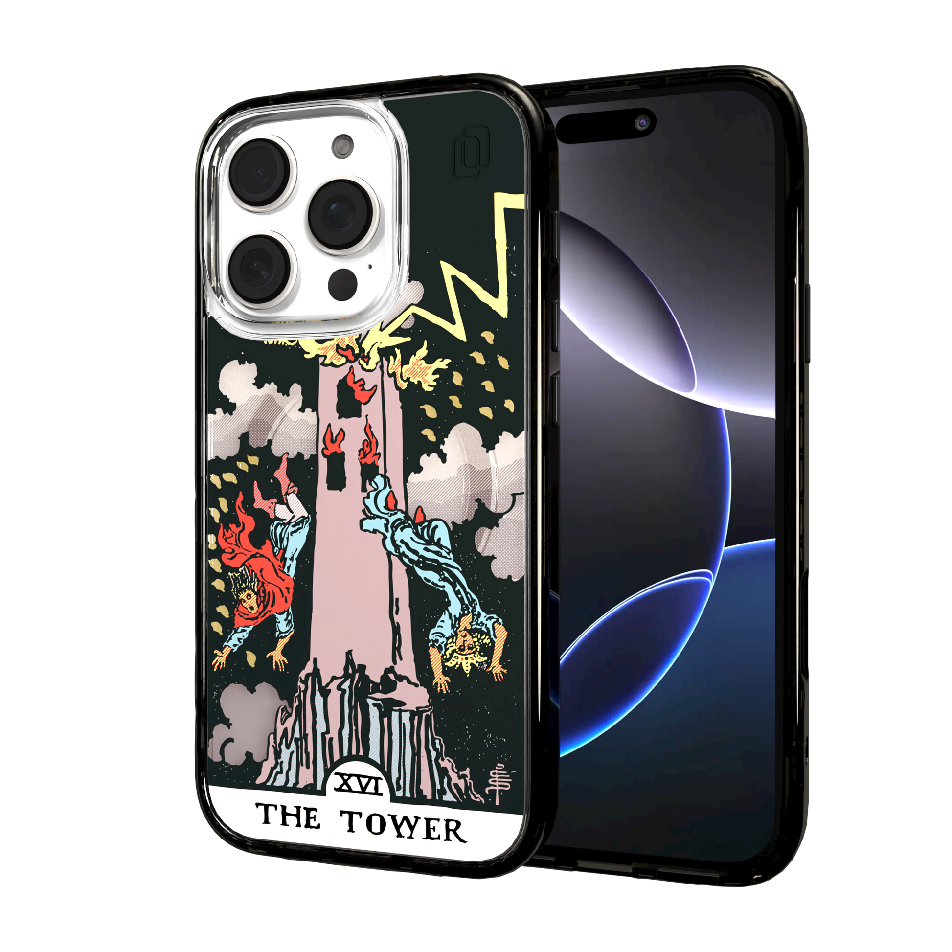 iPhone 16 Series | MagSafe | Tarot Collection | The Tower The Tower - Color / iPhone 16 Pro / Black